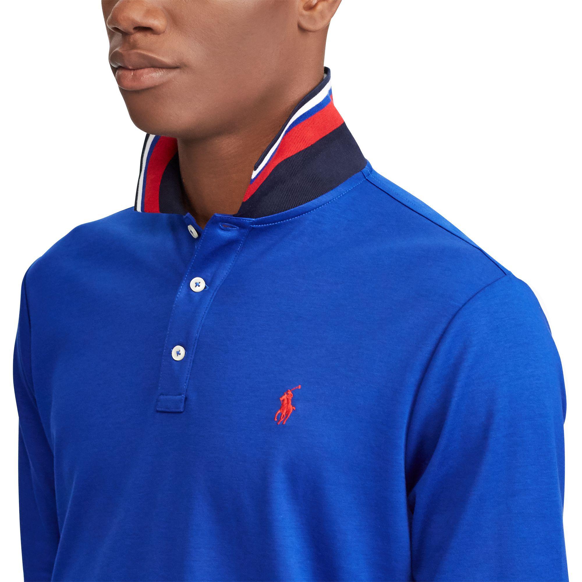 Polo Ralph Lauren Men's Custom Slim Fit FRANCE Soccer Team Shirt In Blue &  White