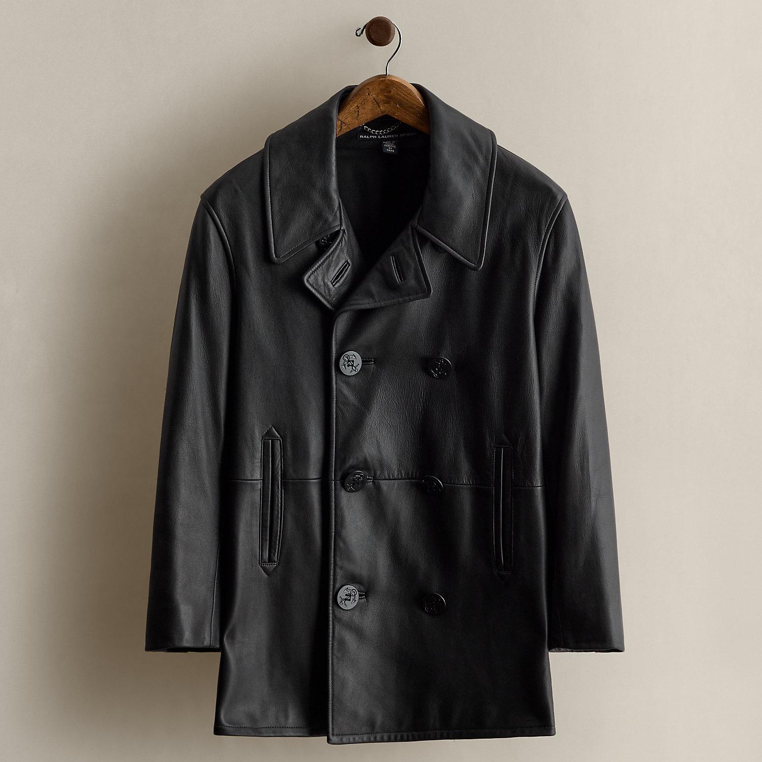 Ralph Lauren 1995 Leather Coat in Black Lyst