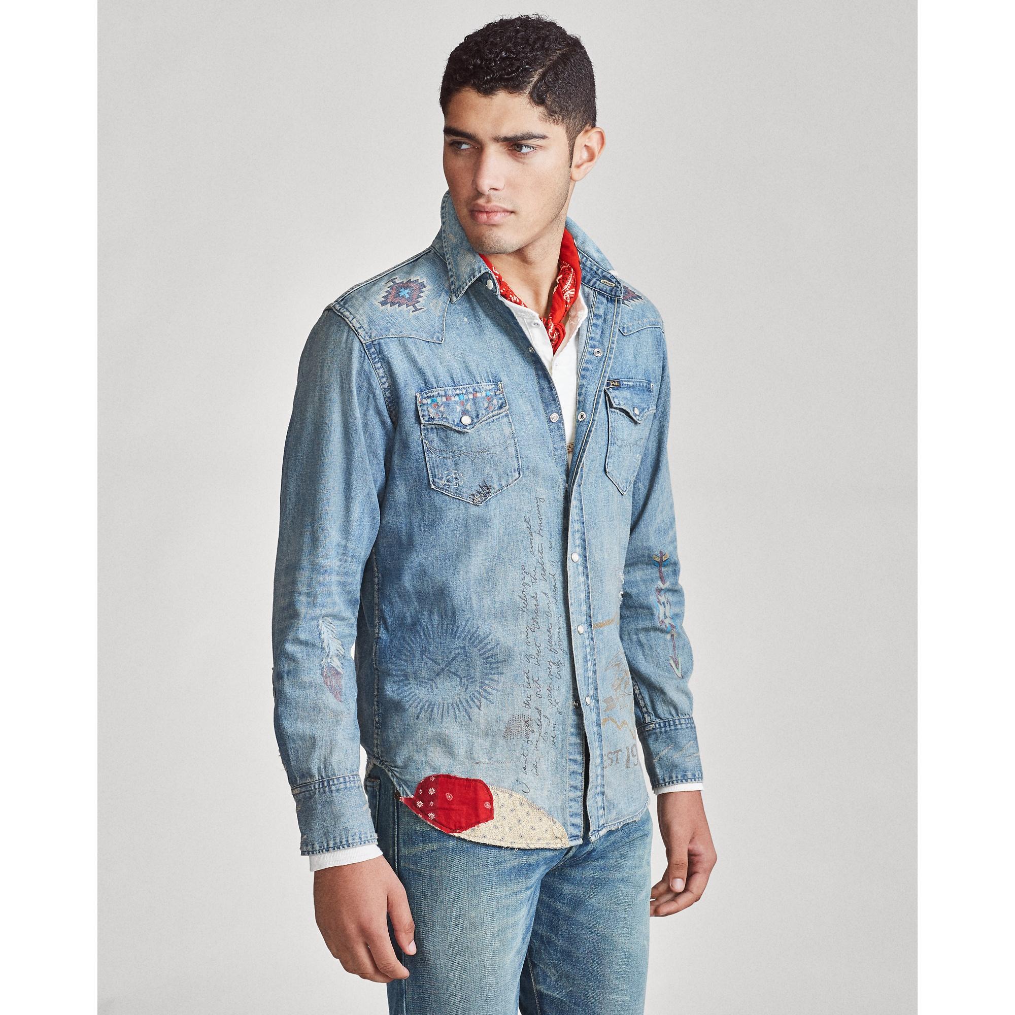 Polo Ralph Lauren Limited-edition Western Shirt in Blue for Men | Lyst
