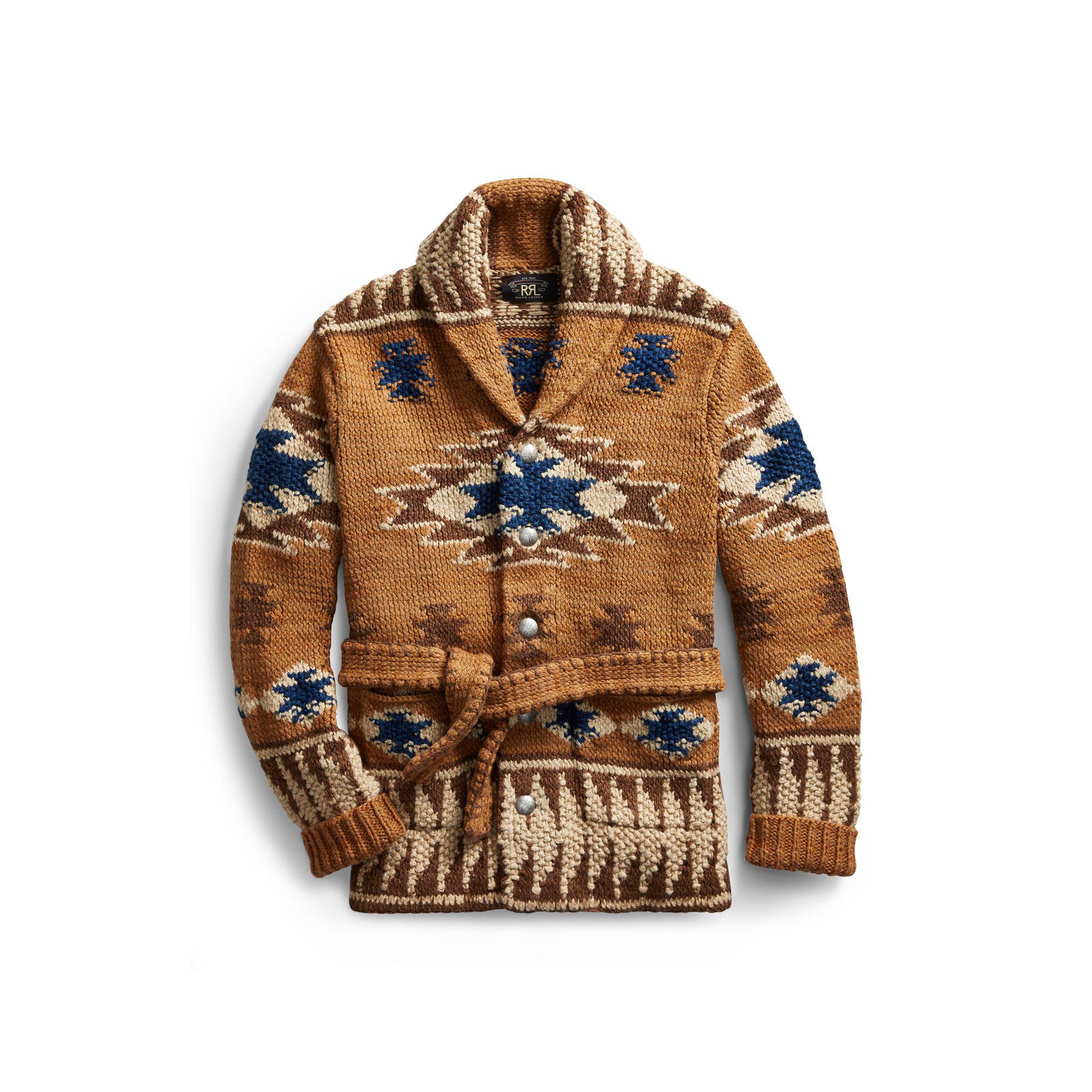 rrl belted cardigan