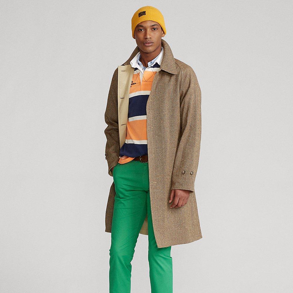 Ralph Lauren Reversible Balmacaan Coat in Brown for Men | Lyst