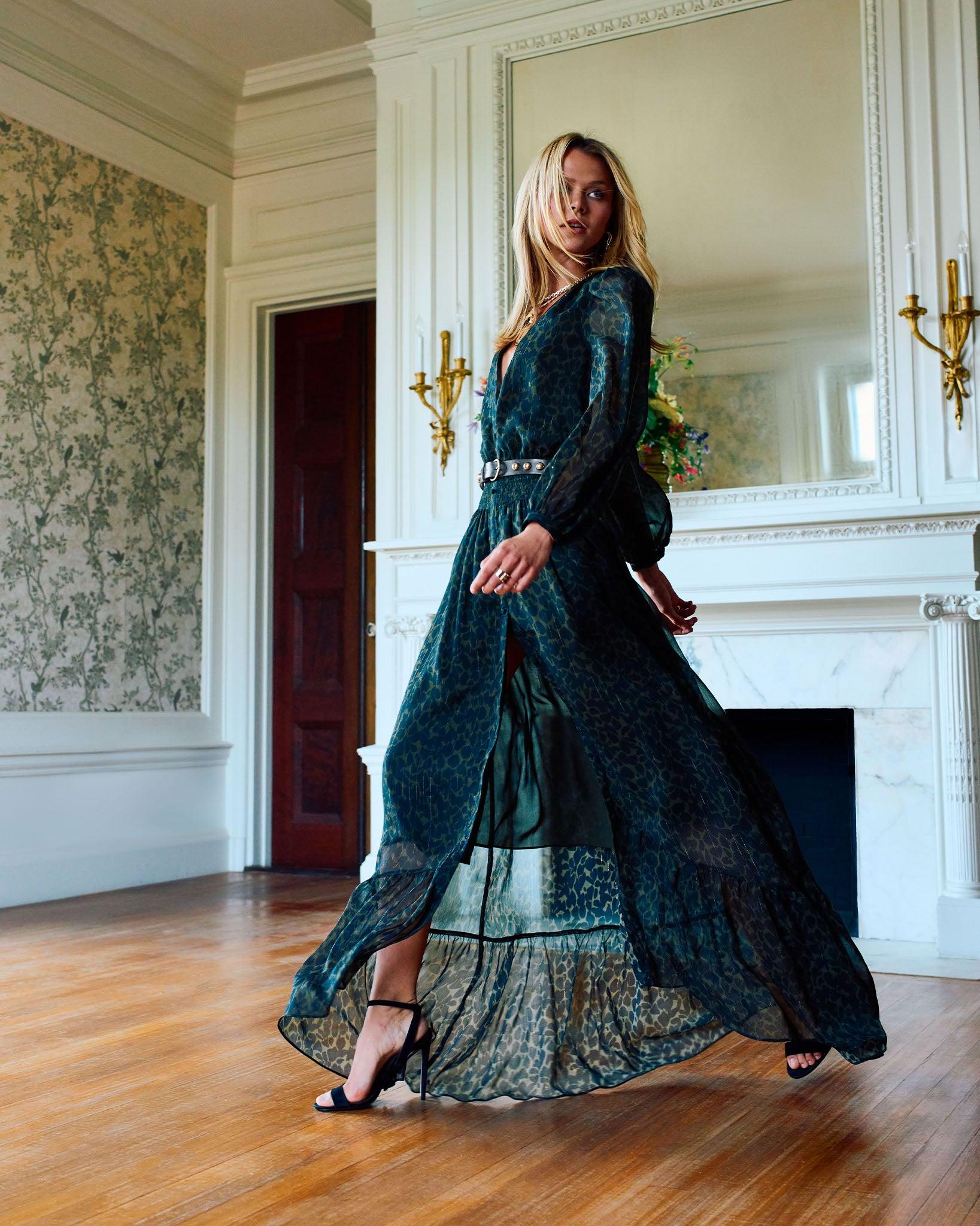 sequin caftan dress Gunmetal Kaftan – Jennafer Grace Size_40D (US) Ivory Lace Mermaid Rustic Color:Black/Gold Multi Do not dry clean.