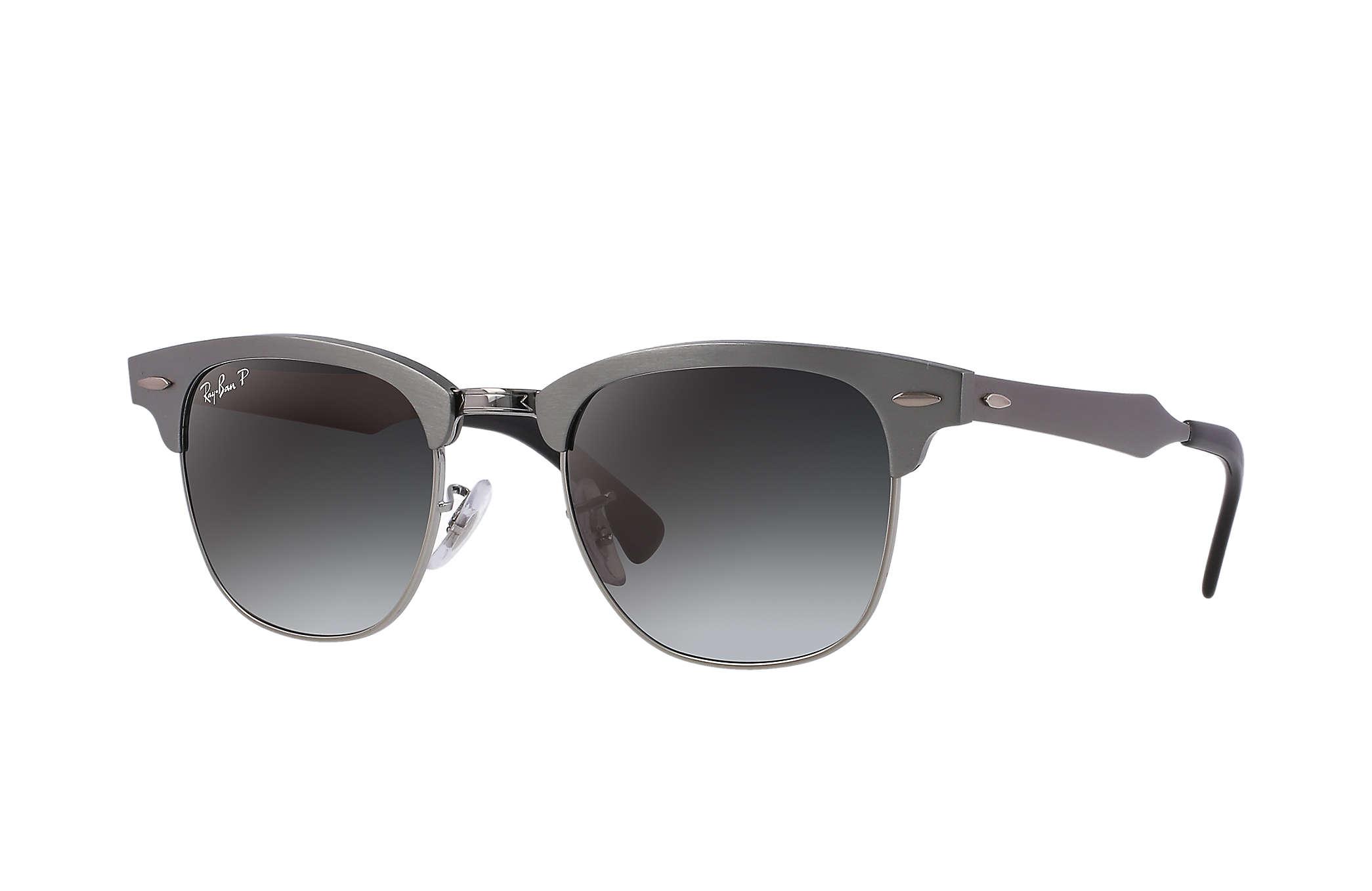 RayBan Clubmaster Aluminum Gunmetal in Gray Lyst