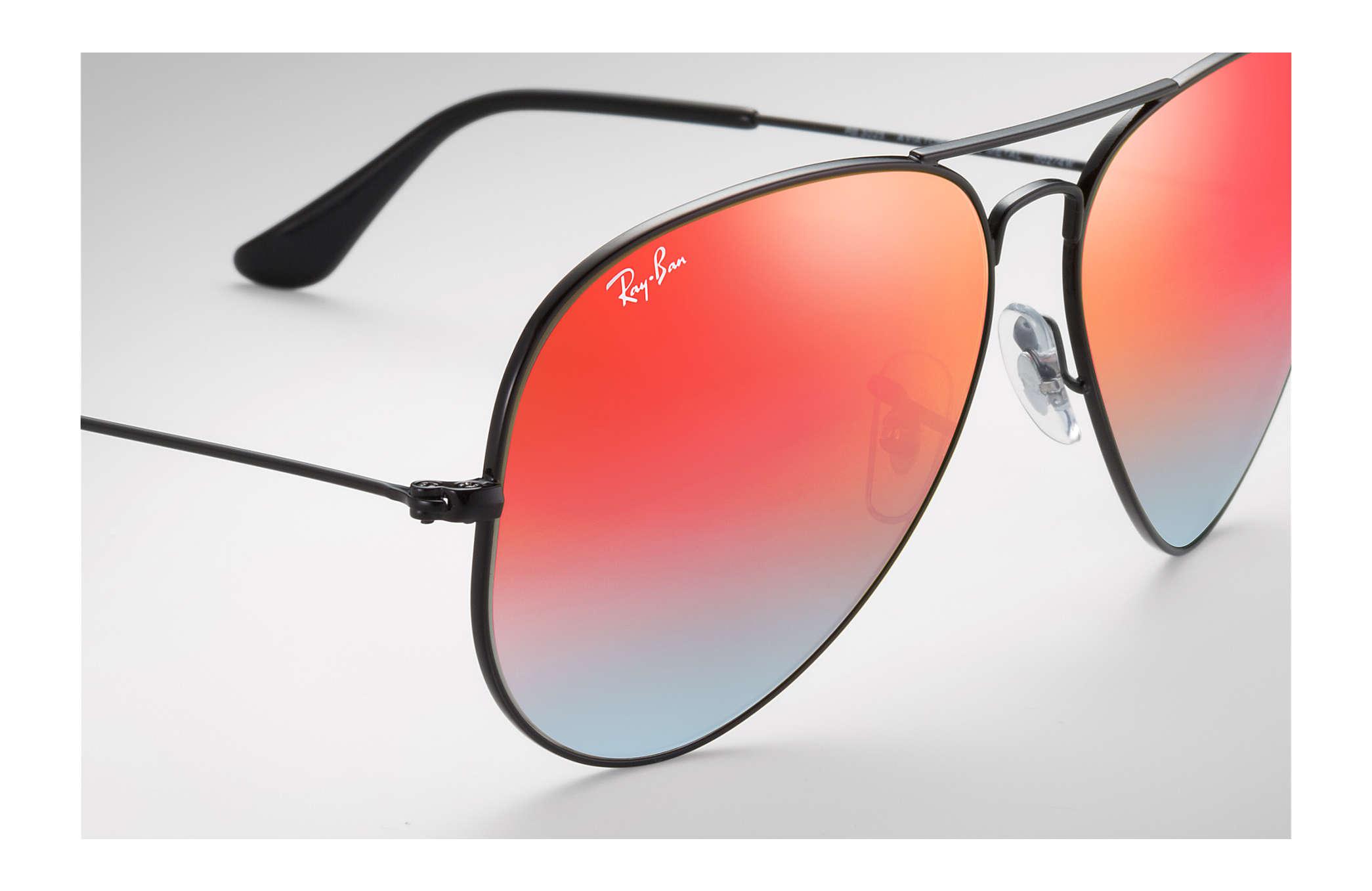 aviator flash lenses gradient