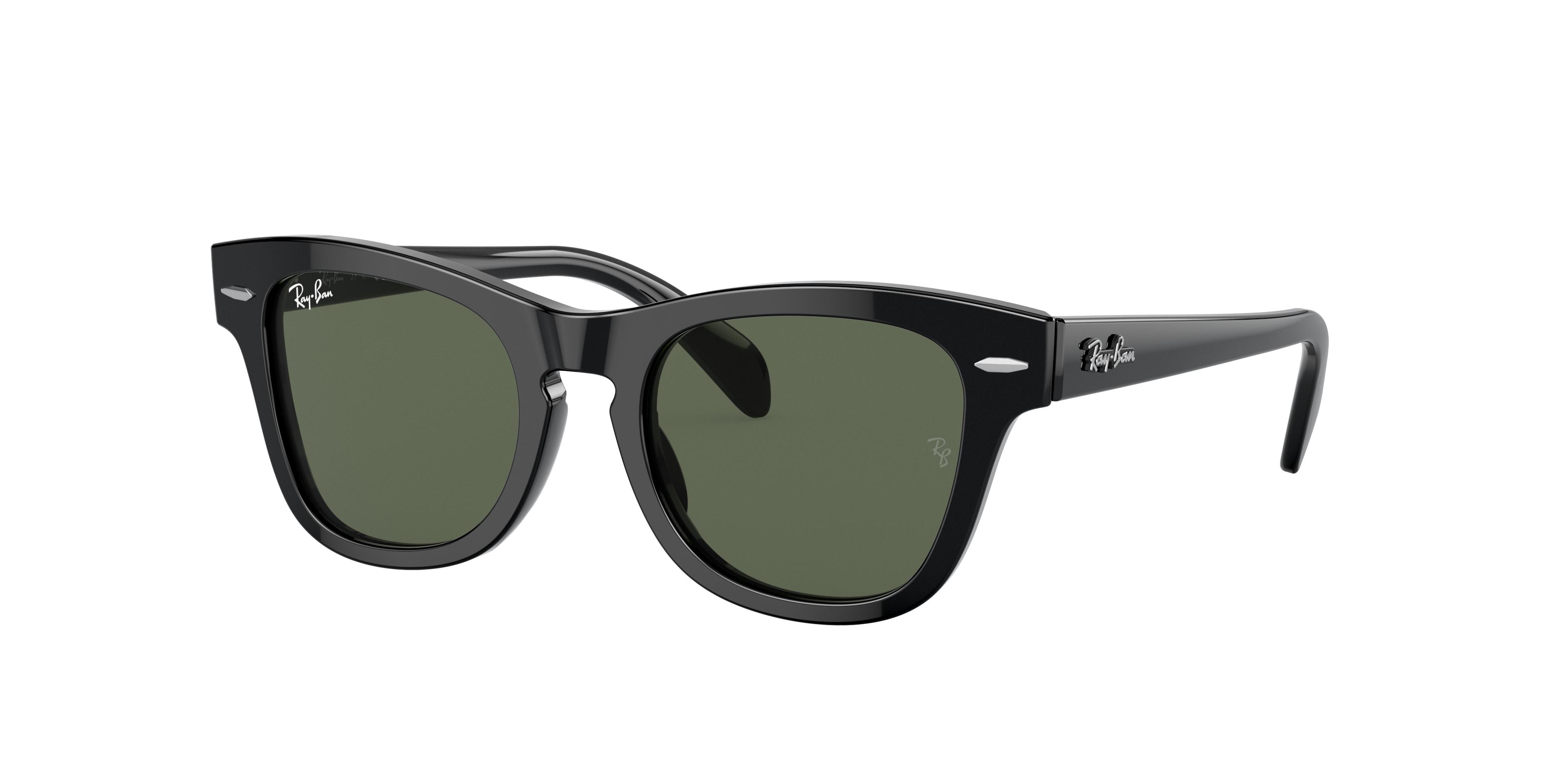 Ray-Ban Sunglasses Children Rb9707s Kids - Black Frame Green Lenses 44-18 |  Lyst