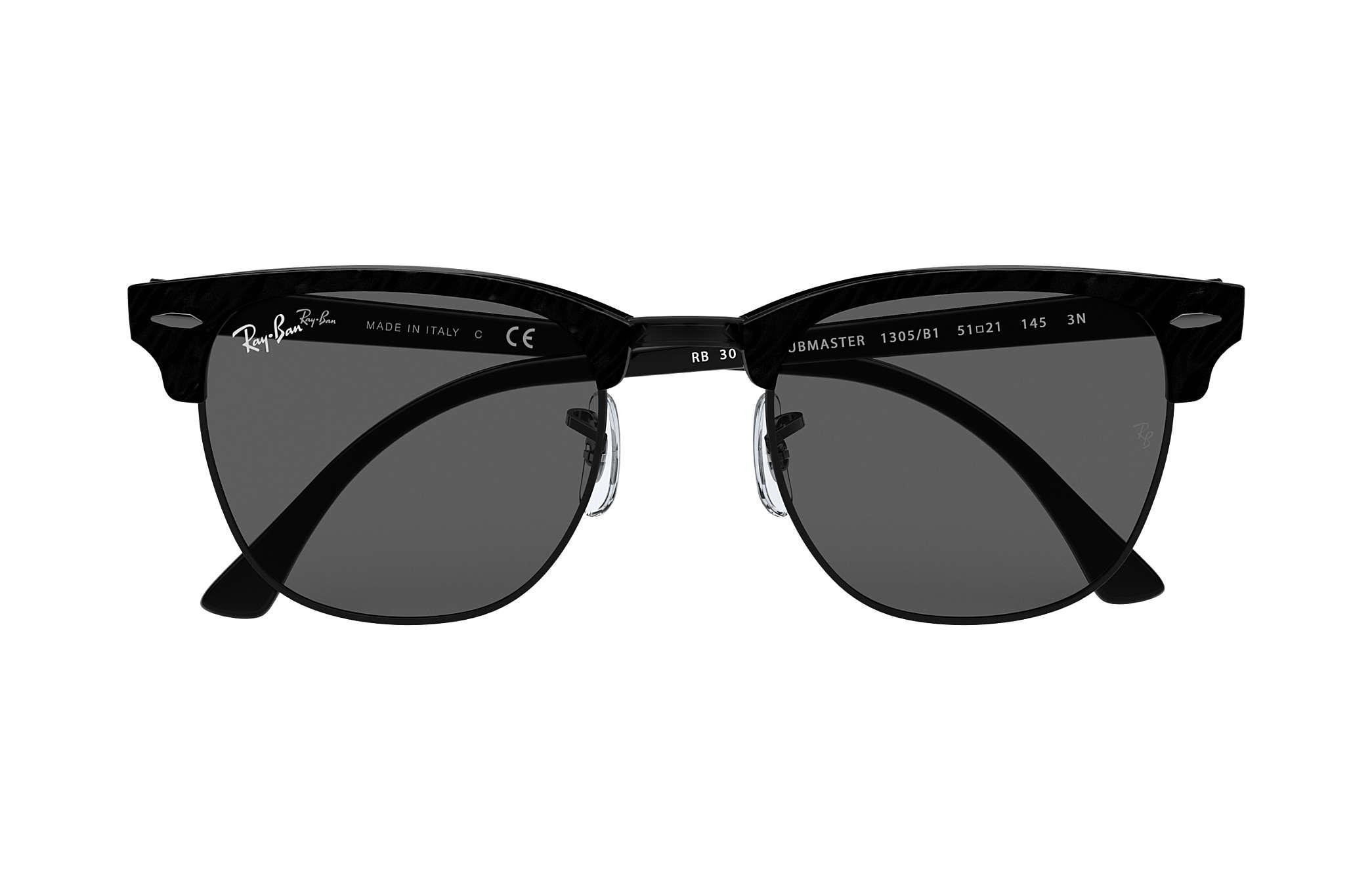 Ray-Ban Clubmaster Marble Wrinkled Black - Lyst