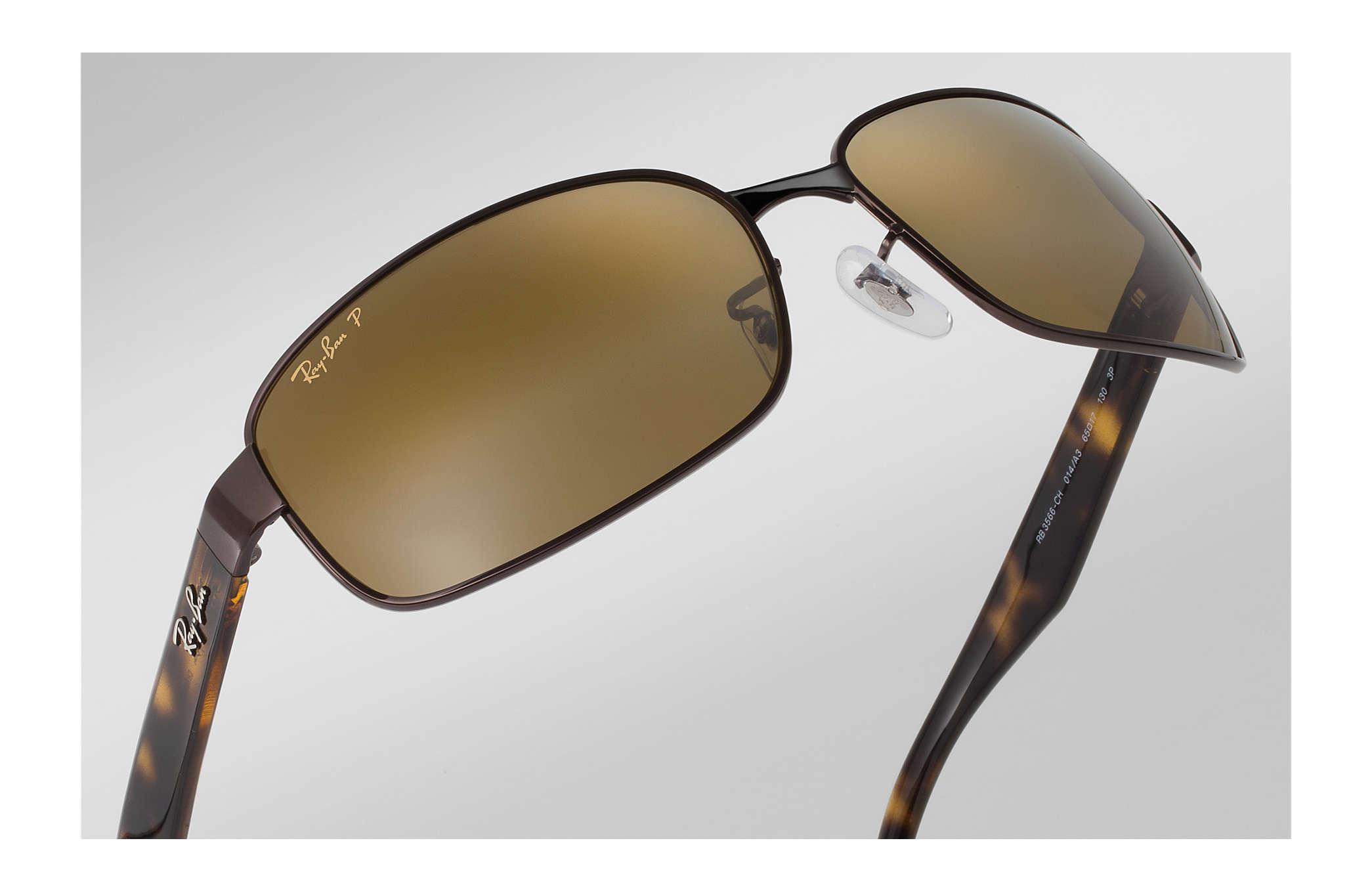 RayBan Rb3566 Chromance in Brown; Tortoise/Bronze (Brown) for Men Lyst
