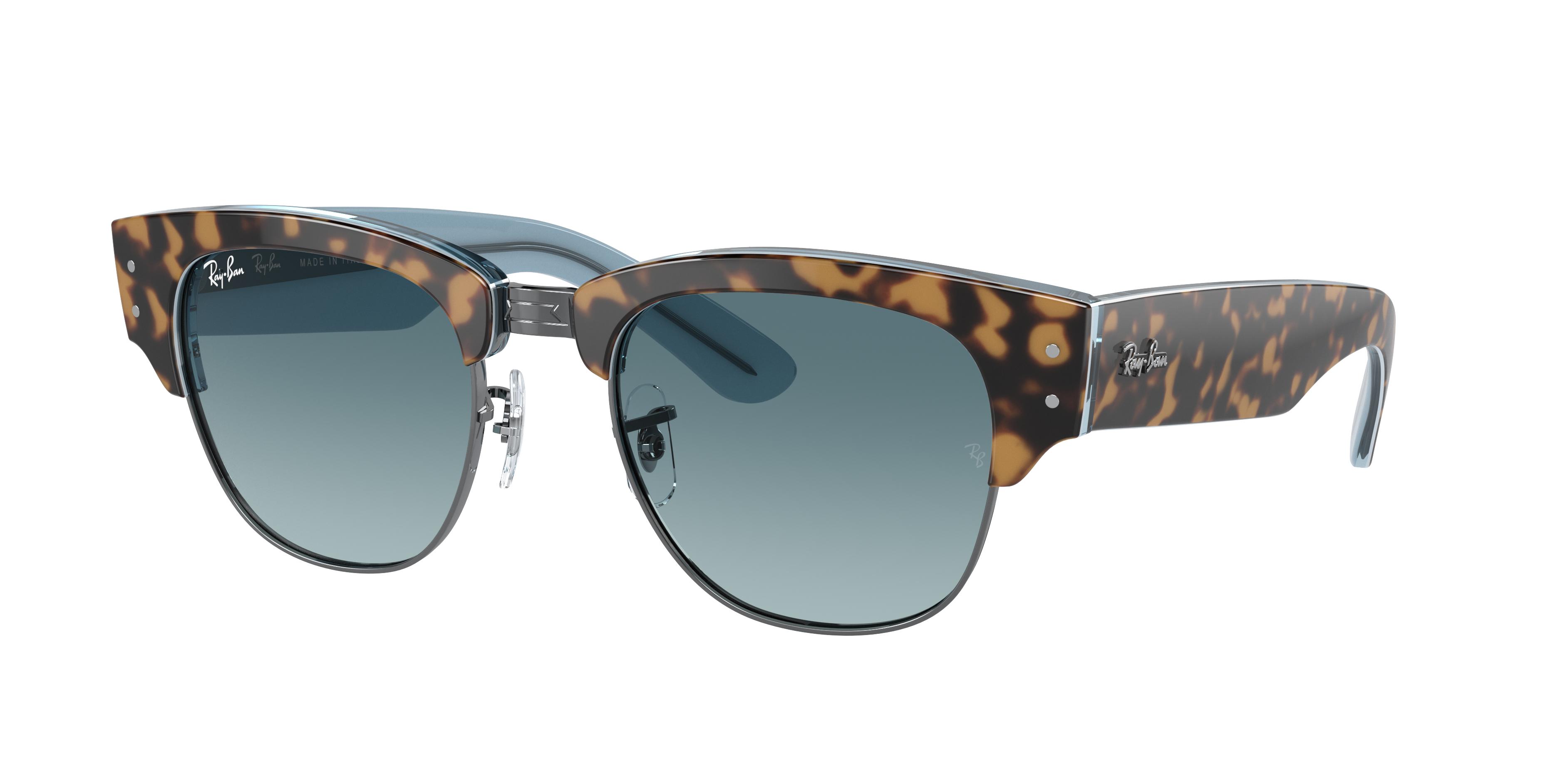 Ray-Ban Mega Clubmaster Sunglasses Havana On Gunmetal Frame Blue Lenses  50-21 in Black | Lyst