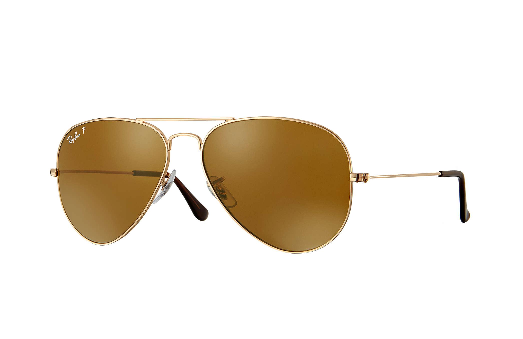 Ray-Ban Aviator Classic in Gold/Brown (Brown) - Lyst