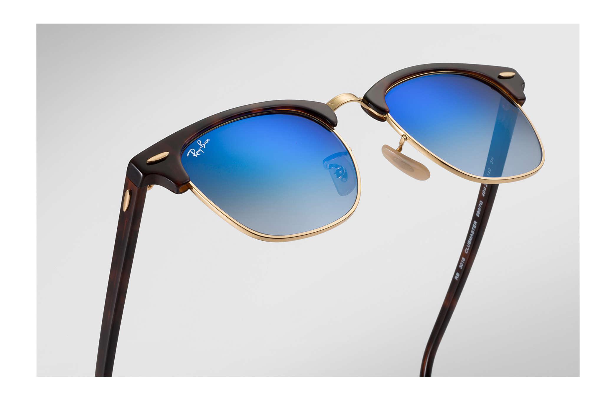 Ray Ban Clubmaster Flash Lenses Gradient In Tortoise Gold Tortoise Blue Blue Lyst Ray Ban Clubmaster Flash Lenses Gradient In Tortoise Gold Tortoise Blue Blue Lyst