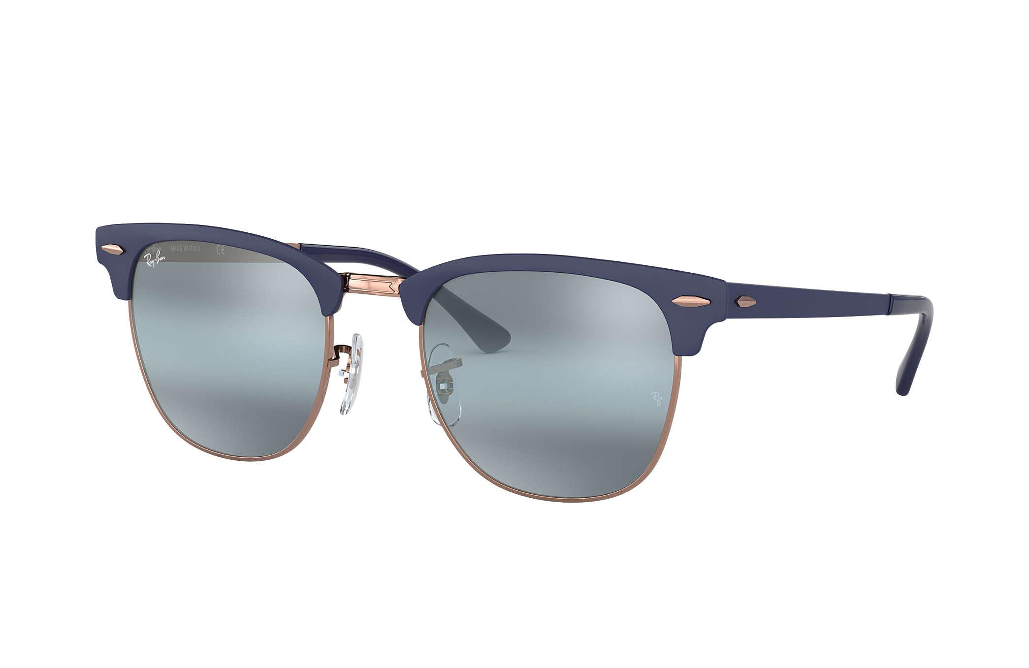 Rb3716 Clubmaster Metal in Dark Blue 