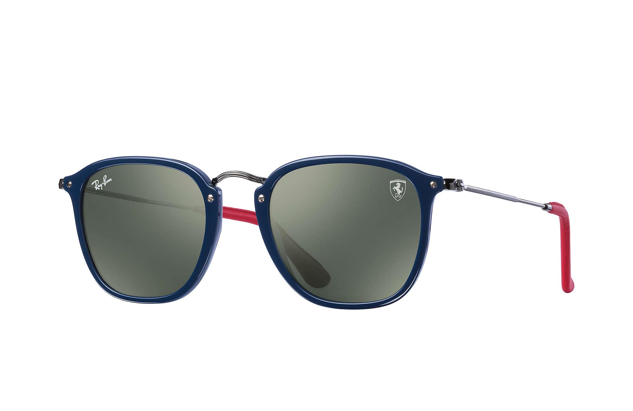 Ray-Ban Leather Rb2448nm Scuderia Ferrari Collection Gunmetal in Blue - Lyst