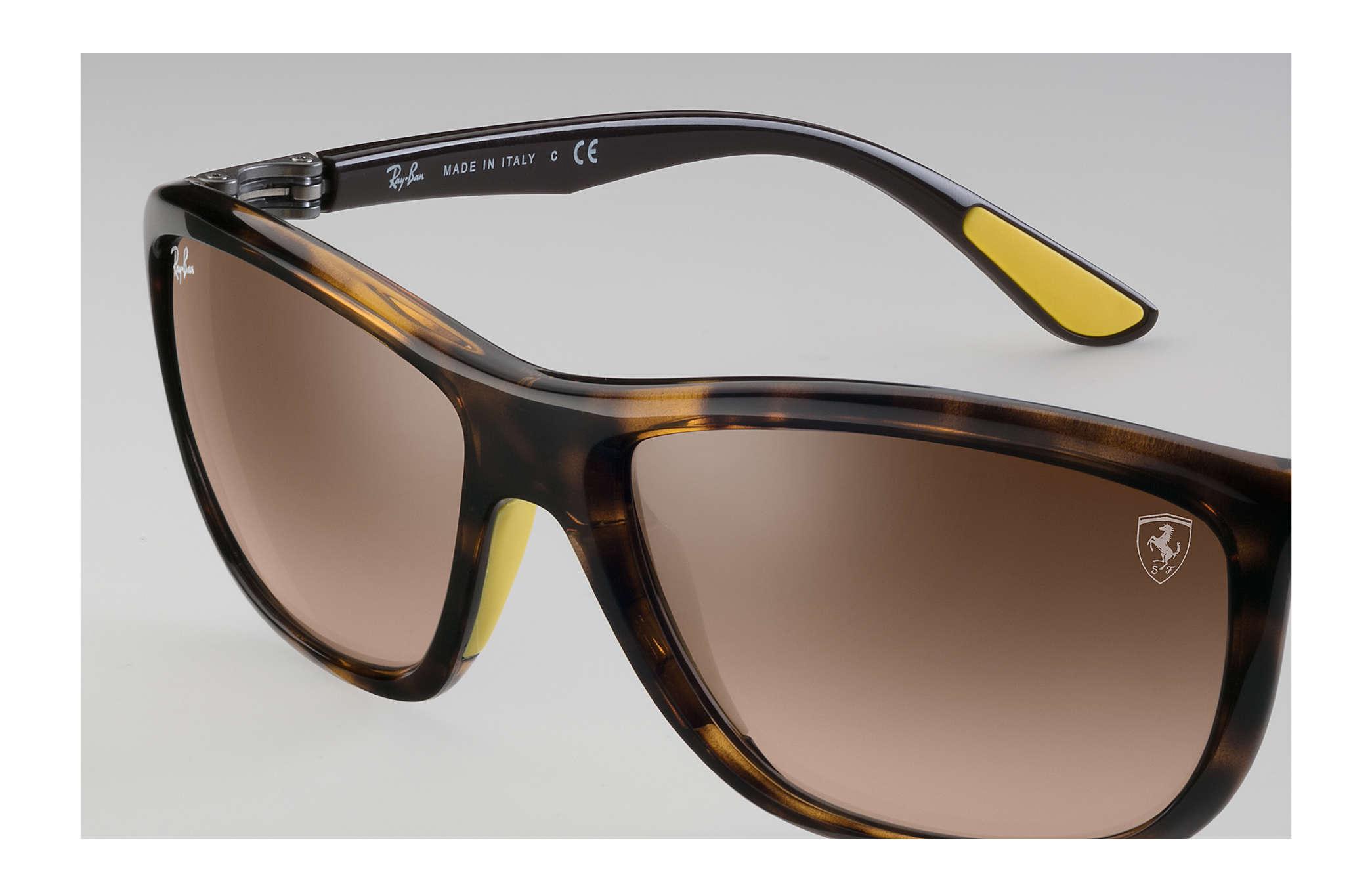 Ray-Ban Rubber Rb8351m Scuderia Ferrari Collection in Tortoise; Brown 
