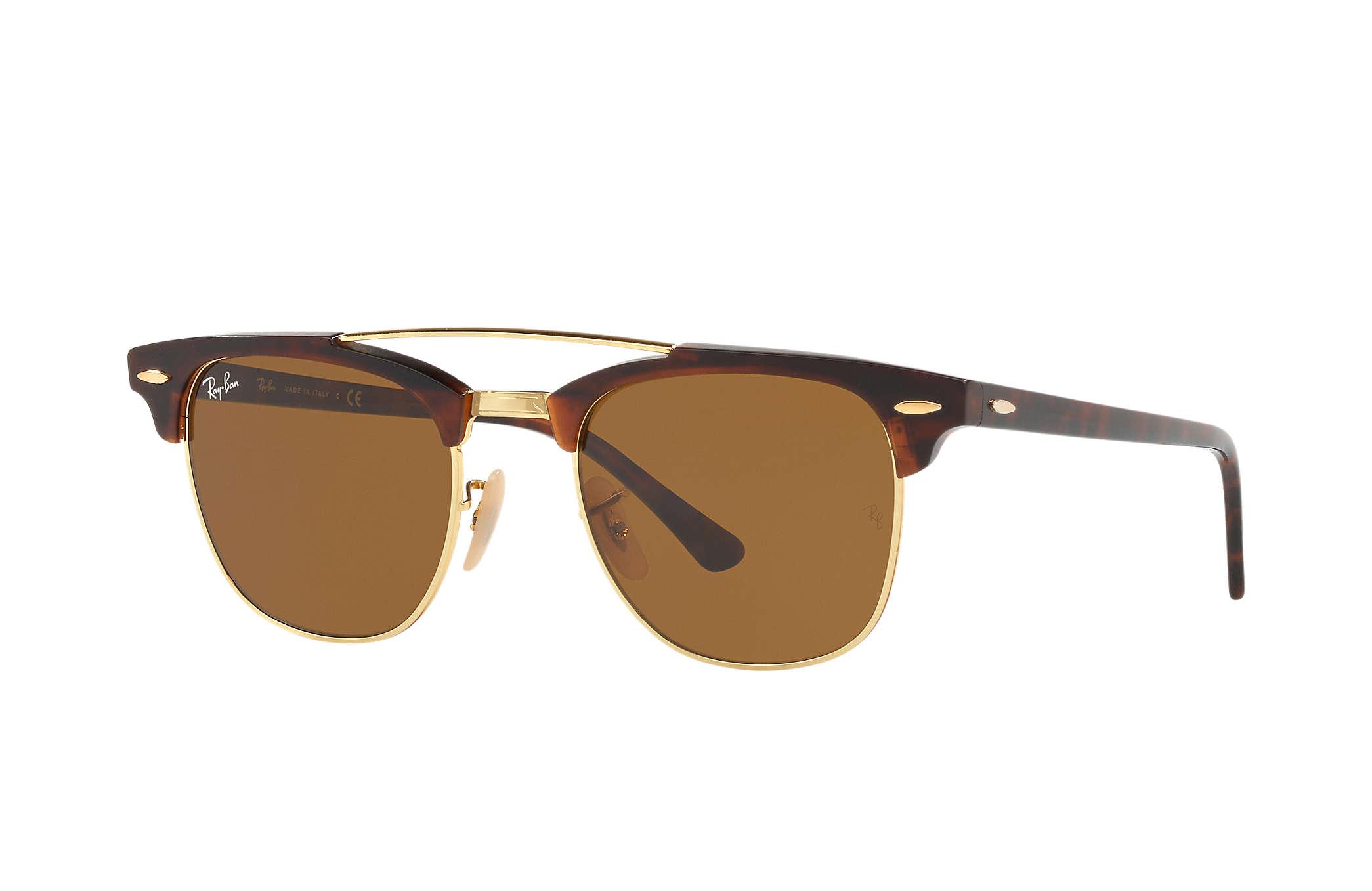 Ray-Ban Clubmaster Double Bridge in Brown for Men | Lyst