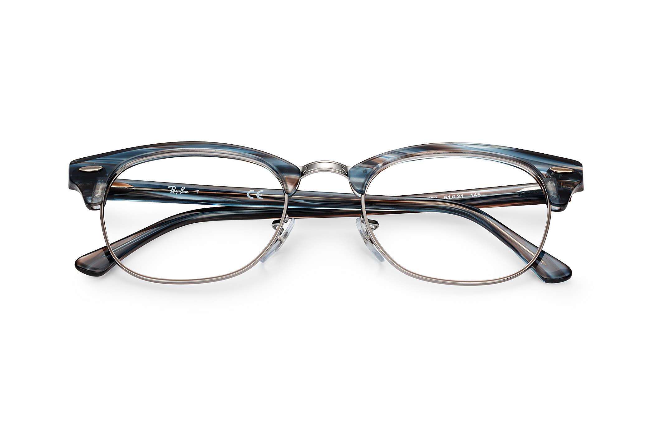 Ray Ban Clubmaster Optics In Blue Transparent Blue Lyst Ray Ban Clubmaster Optics In Blue Transparent Blue Lyst