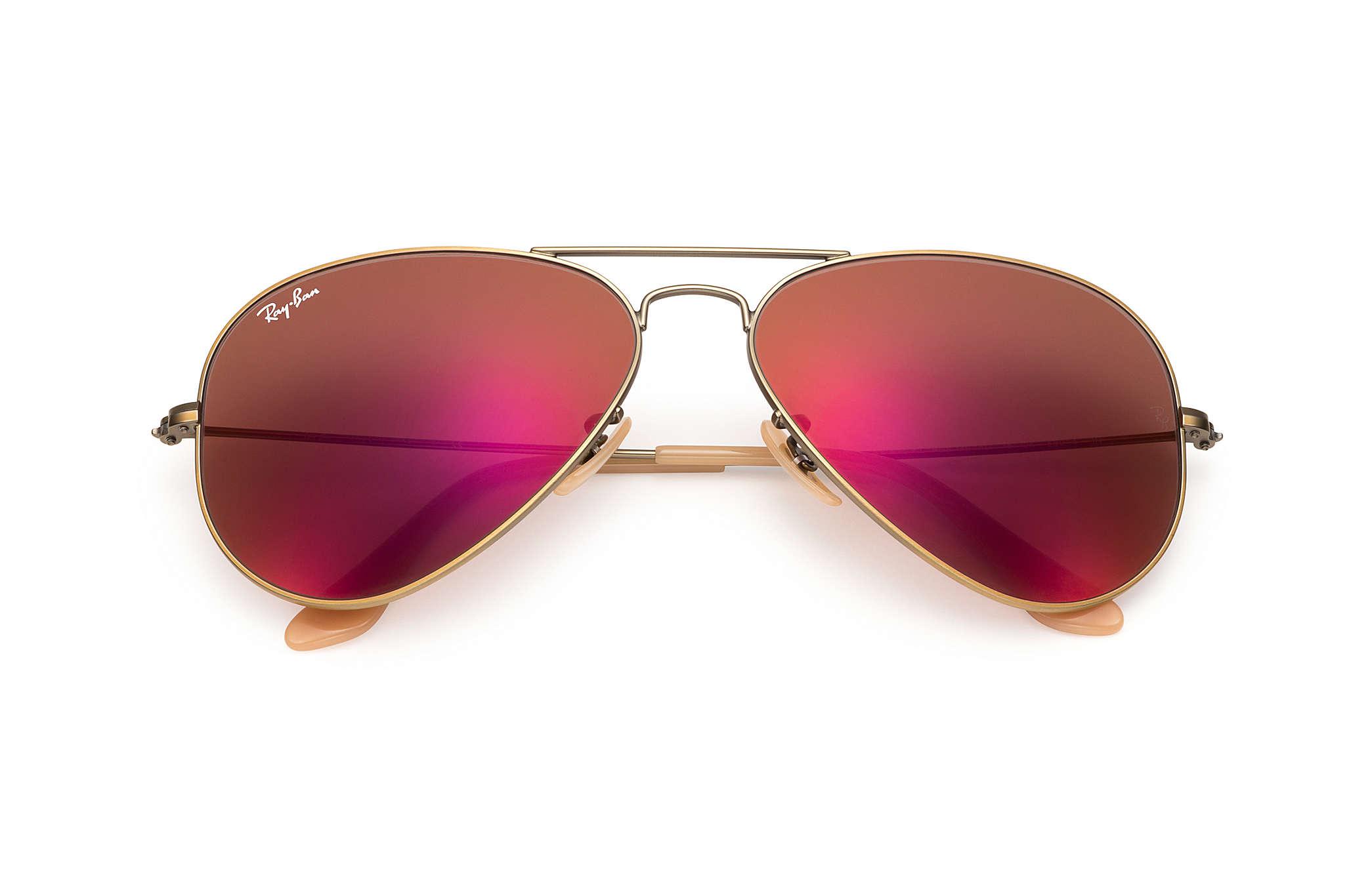 Ray-Ban Aviator Flash Lenses in Red - Lyst