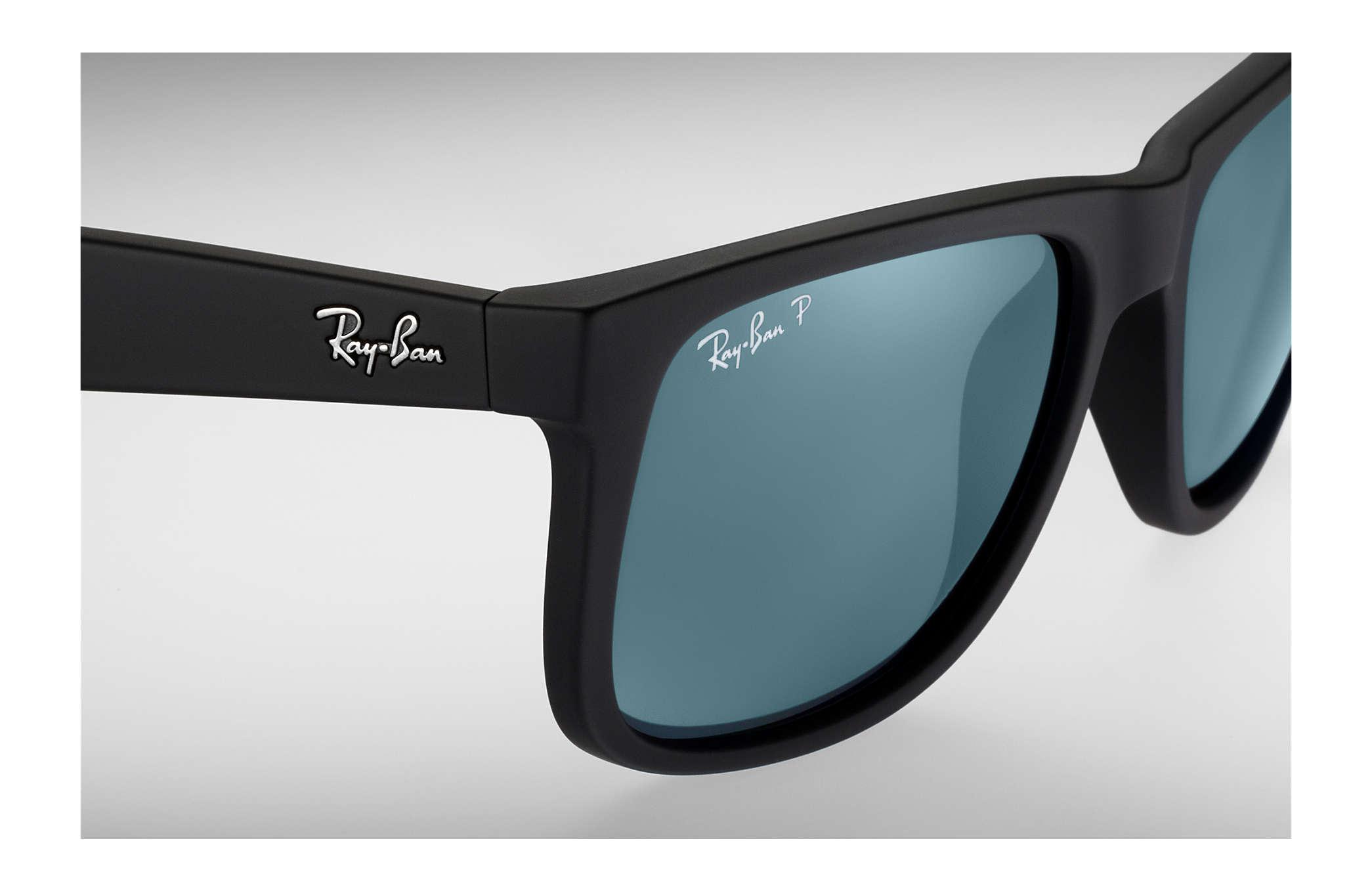 Ray Ban Rubber Justin Classic In Black Blue Black For Men Lyst Ray Ban Rubber Justin Classic In Black Blue Black For Men Lyst