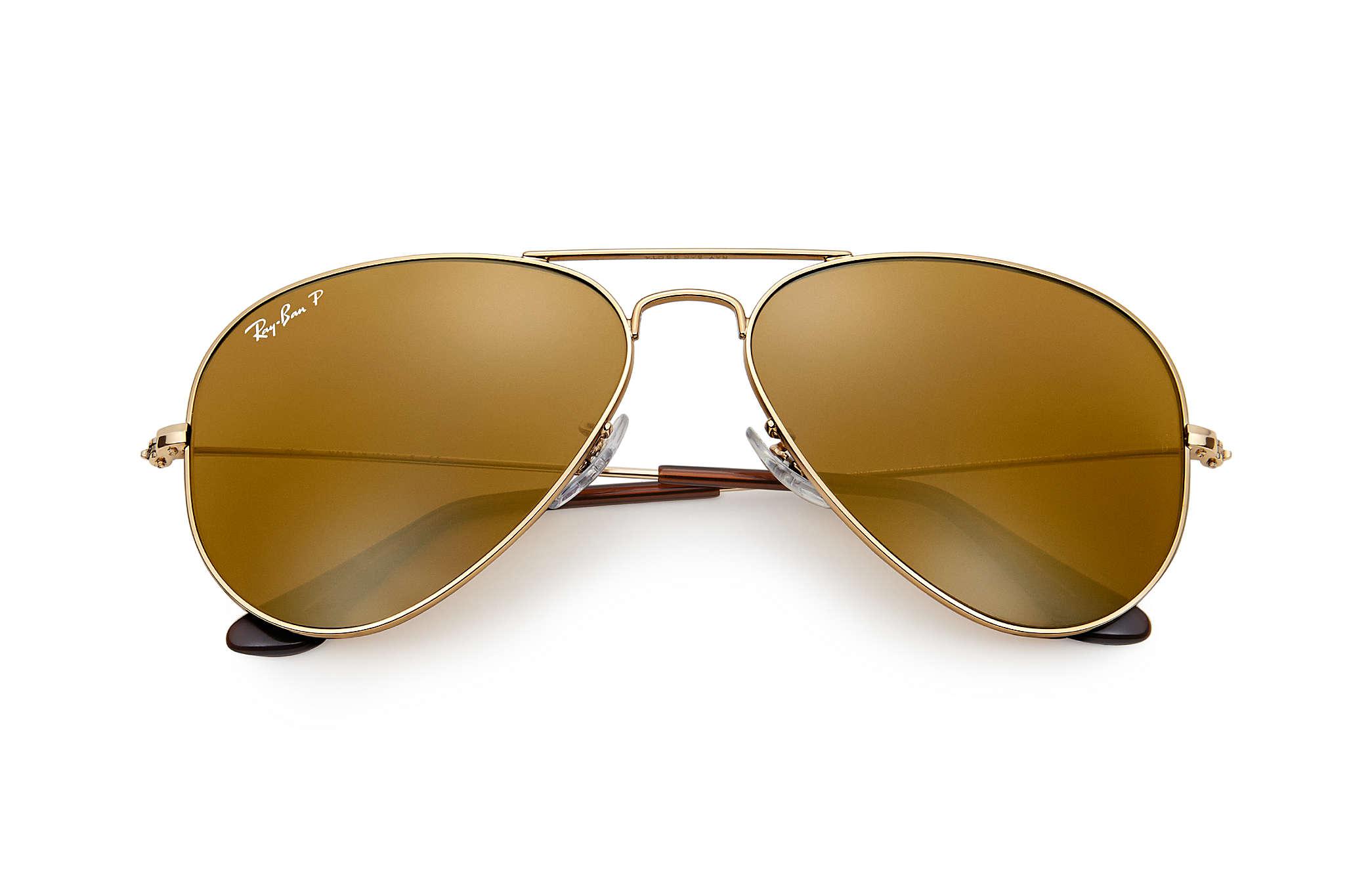 Ray-Ban Aviator Classic in Gold/Brown (Brown) - Lyst