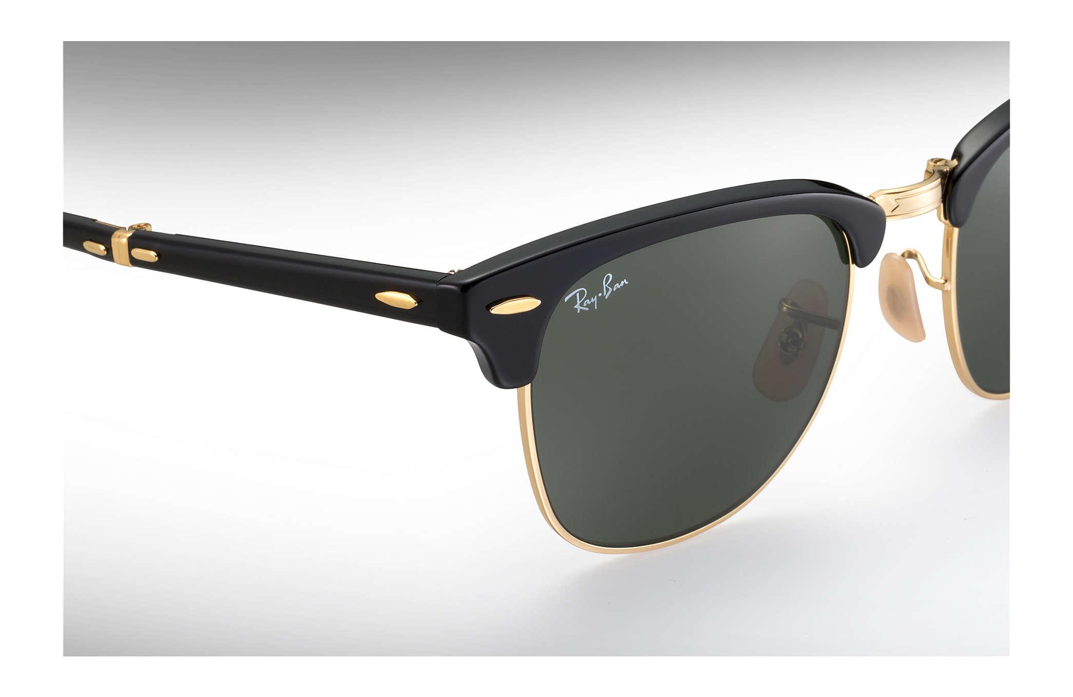 Ray-Ban Sunglasses, Rb2176 Clubmaster Folding in Black/Green (Black) - Lyst
