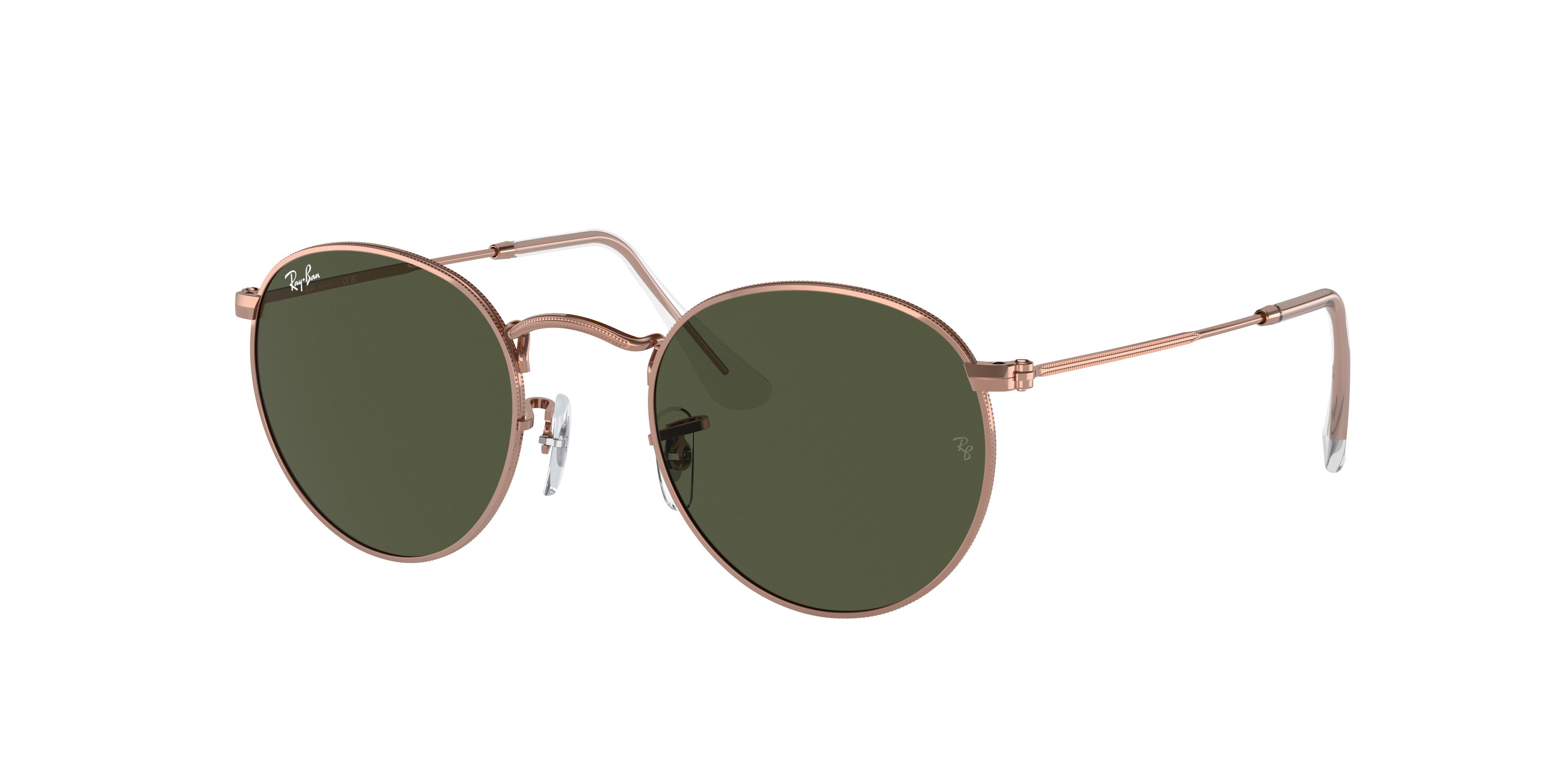 Ray-Ban Sunglasses Unisex Round Metal Rose Gold - Rose Gold Frame Green  Lenses 50-21 in Black | Lyst