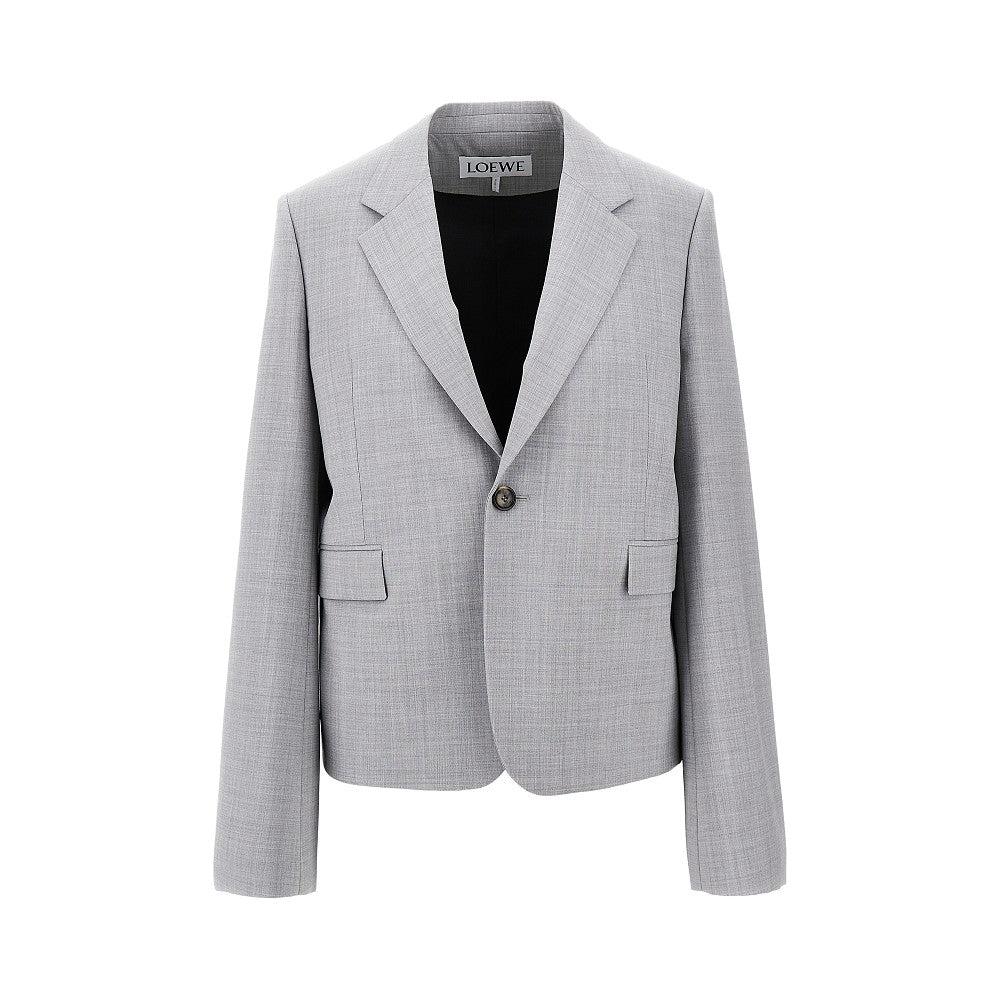 ジャケット Loewe Loewe Single-Breasted Jacket In Wool Jacket in wool Grey - LOEWE