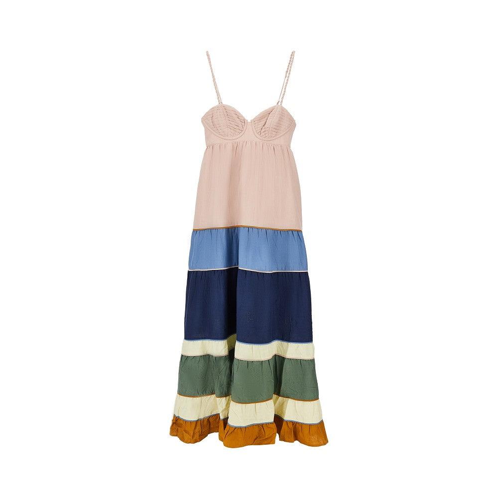 princess polly baby blue dress Farm Rio Tile Dream cotton maxi dress Farm Rio main image 1