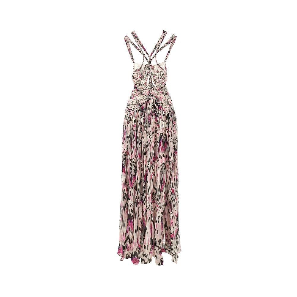 Isabel Marant 'Rafael' Silk Long Dress in Purple | Lyst