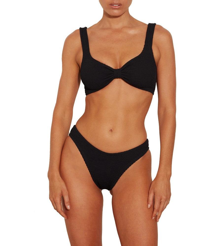 ビキニ Hunza G SS25 Swimwear (BONNIE BIKINI CRINKLEBLACK) Hunza G Bonnie Seersucker Bikini | Coggles