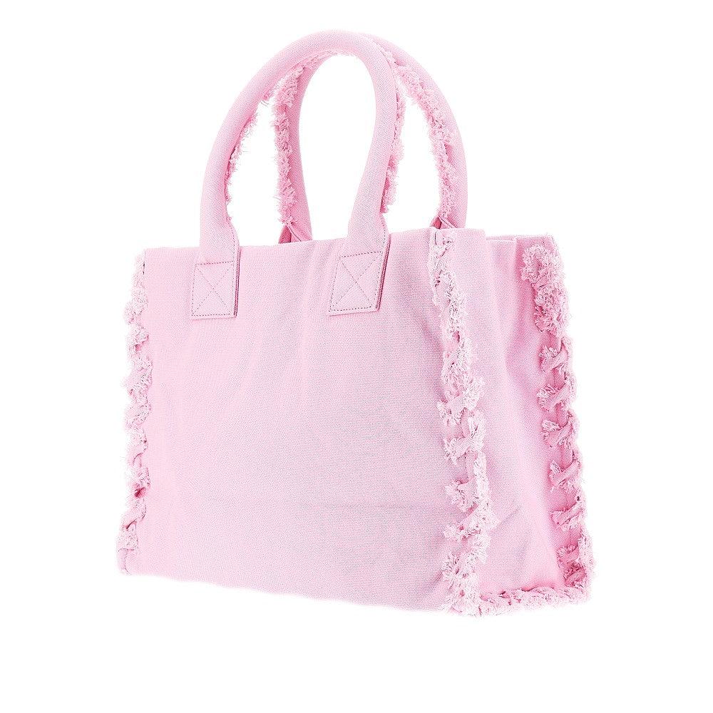 Pinko Recycled Canvas Beach Shopper in Pink | Lyst