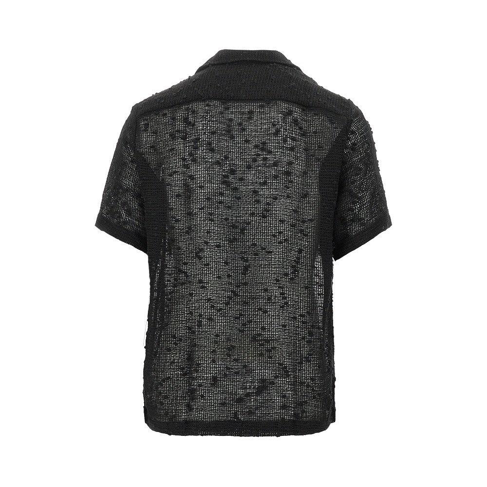 Cmmn Swdn 'Dexter' Cotton And Linen-Blend Shirt in Black for Men
