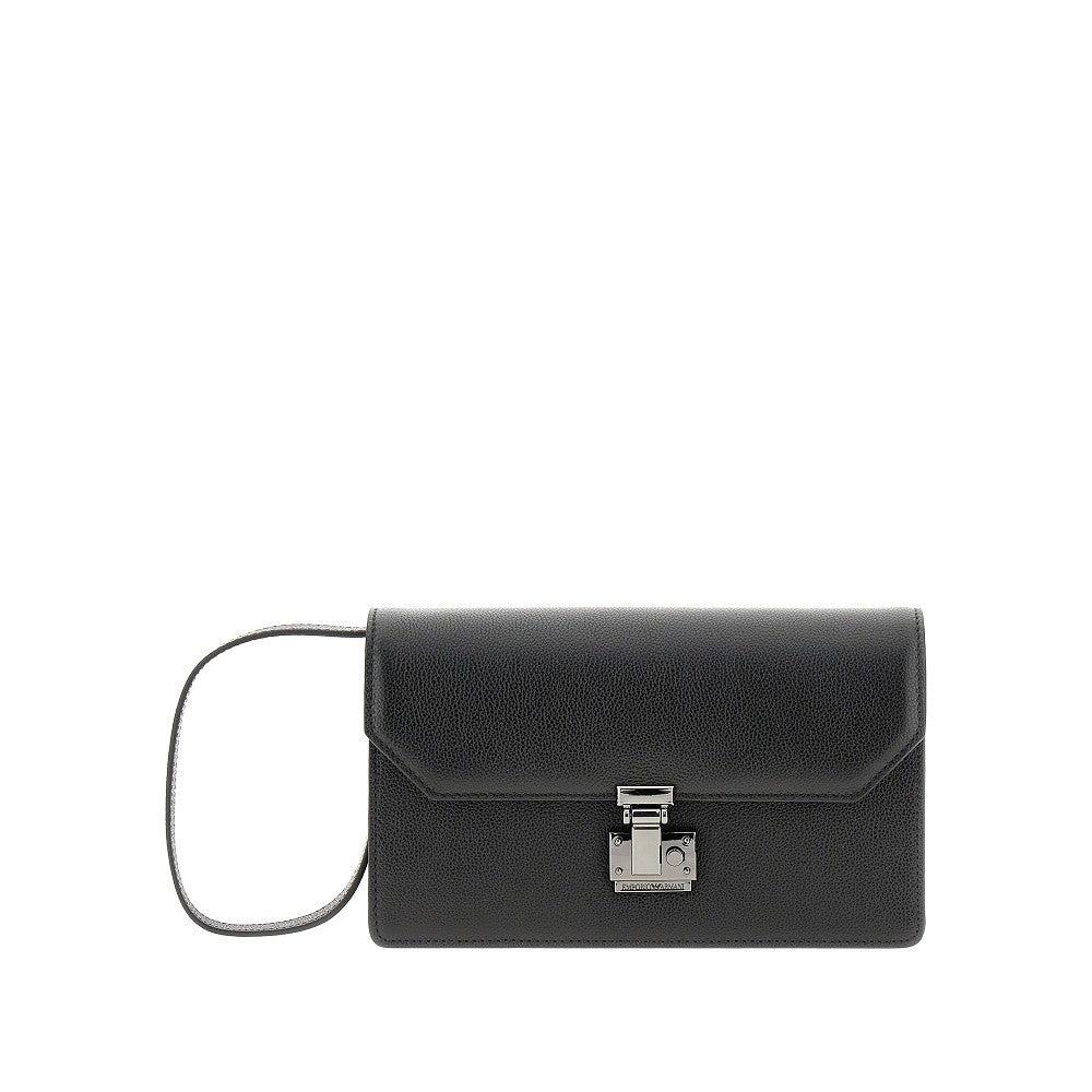 Emporio Armani Grained Leather Pouch in Black for Men Lyst UK