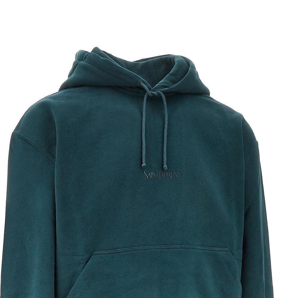 Saint Laurent Hoodie With Logo Embroidery in Green for Men Lyst UK