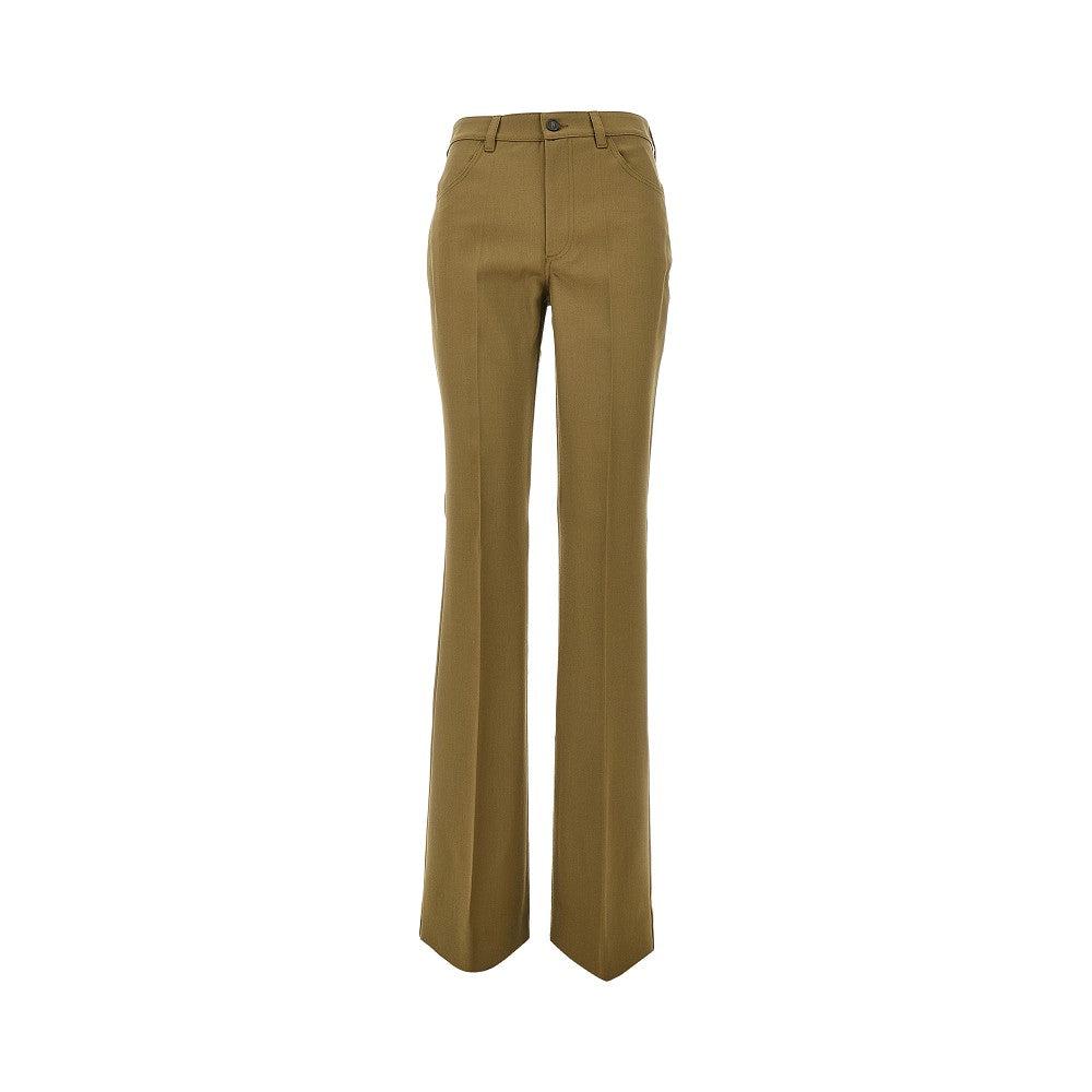 パンツ THE ATTICO Palazzo pants Printed silk twill palazzo pants in multicoloured - The