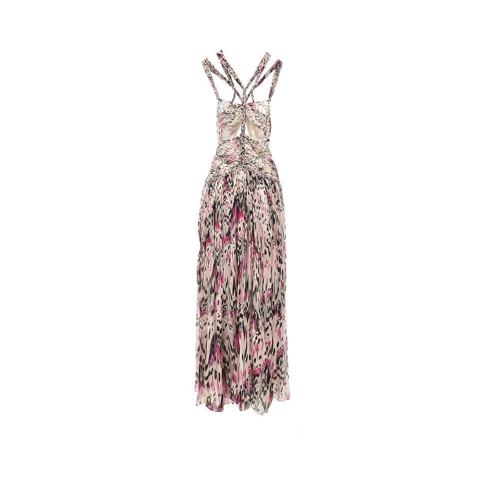 【関税&送料込】Isabel Marant Rafael Long Dress In Silk Crep RAFAEL DRESS Woman ecru | ISABEL MARANT Official online store