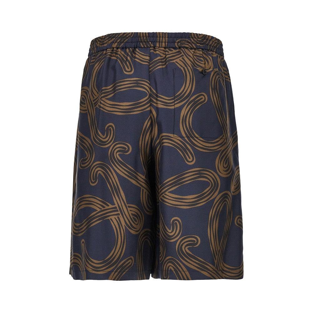 Loewe Anagram Print Silk Shorts in Grey for Men | Lyst UK