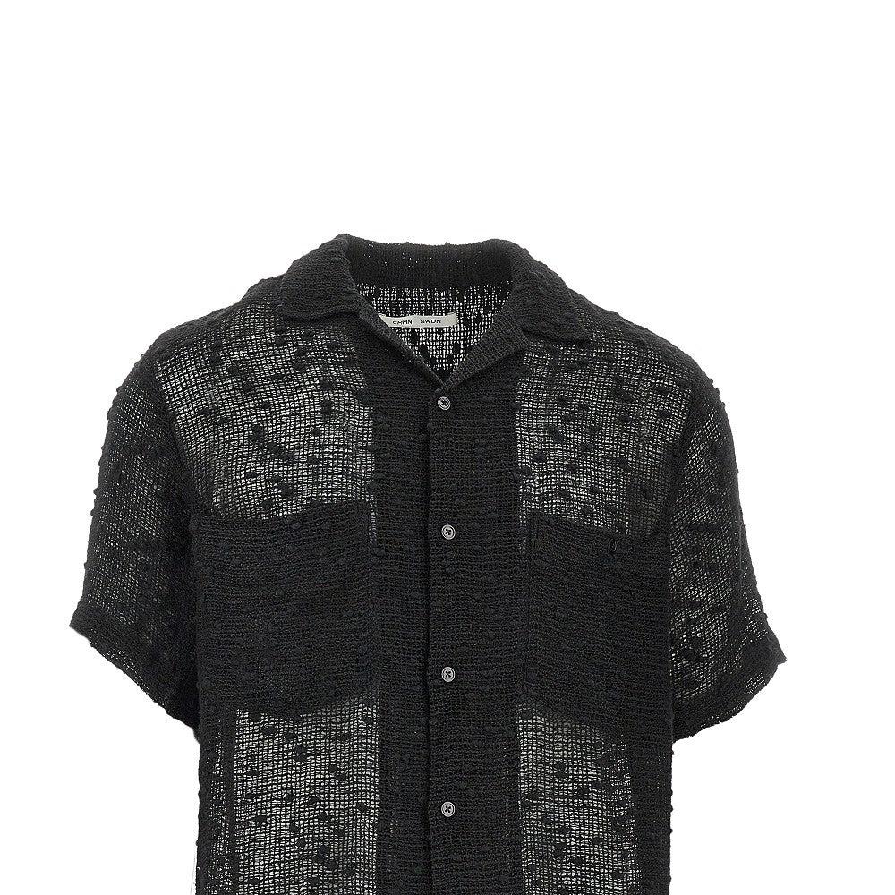 Cmmn Swdn 'Dexter' Cotton And Linen-Blend Shirt in Black for Men