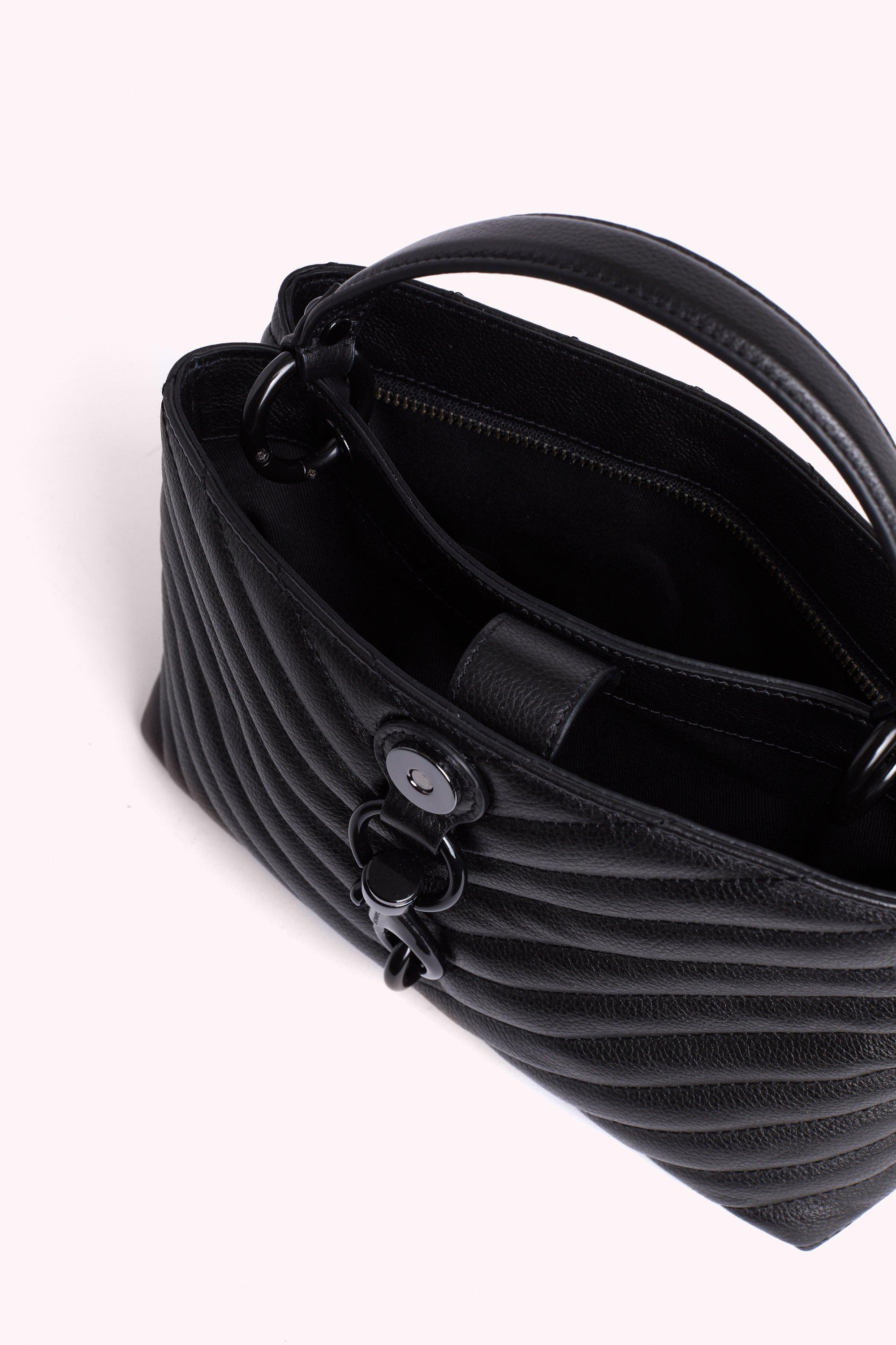 Rebecca Minkoff Leather Edie Top Handle Satchel in Black Lyst