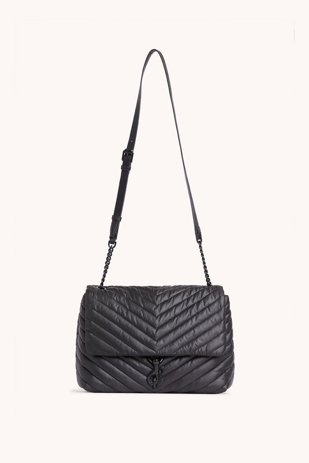 Rebecca Minkoff Synthetic Edie Nylon Jumbo Flap Shoulder Bag, Black Lyst