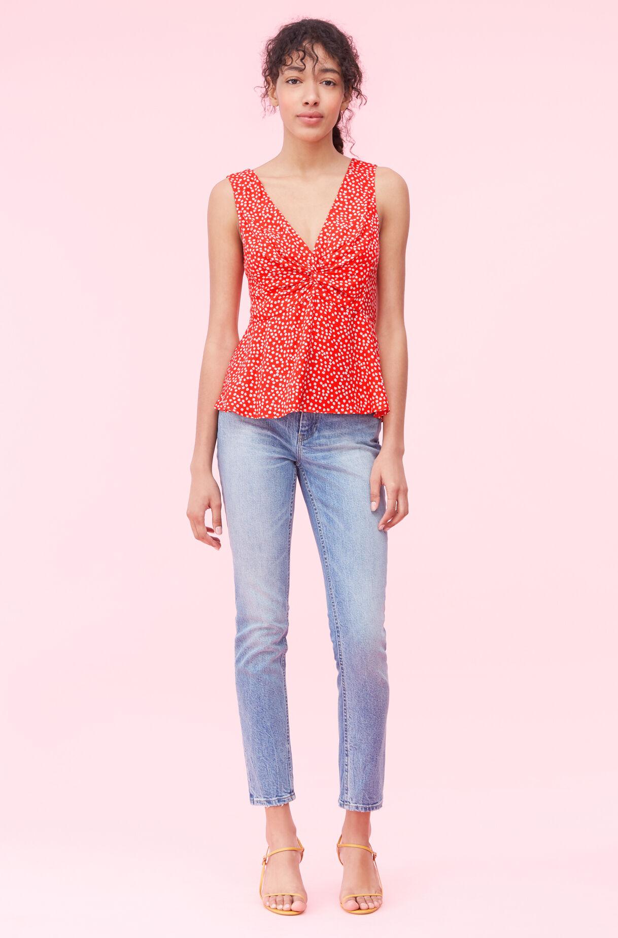 Rebecca Taylor Womens Sleeveless Lita Floral Tank