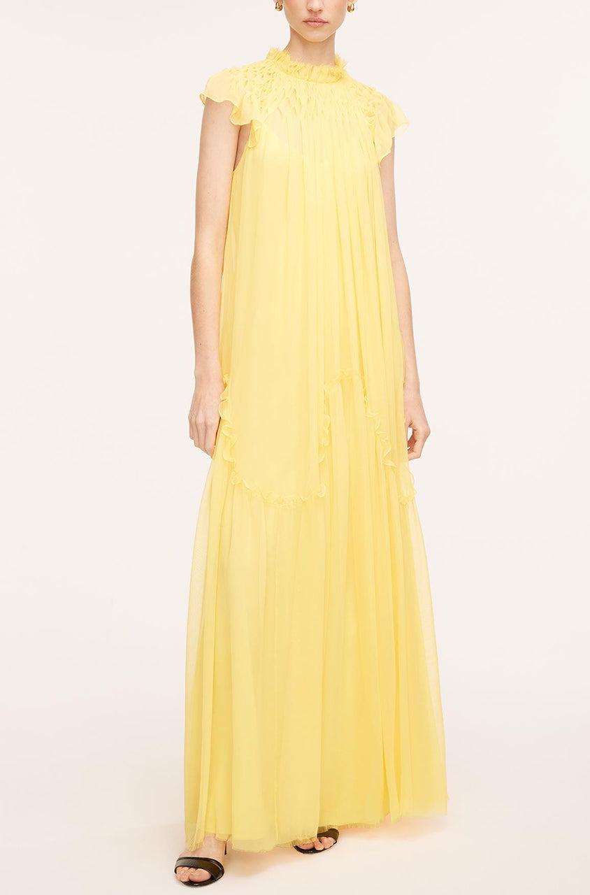 sachin and babi light blue dress Rebecca Taylor Metallic Chiffon Ruffle Dress main image 0