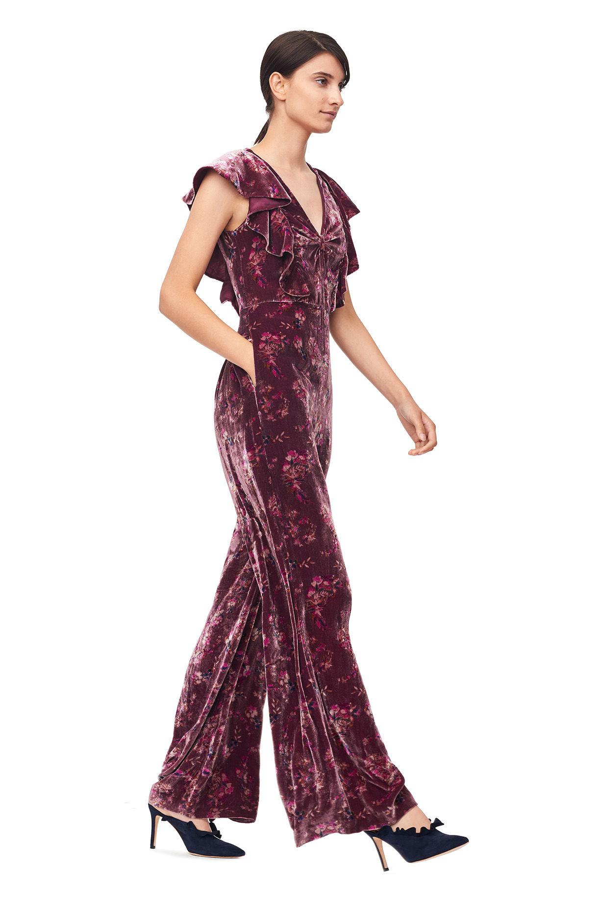 rebecca taylor velvet jumpsuit