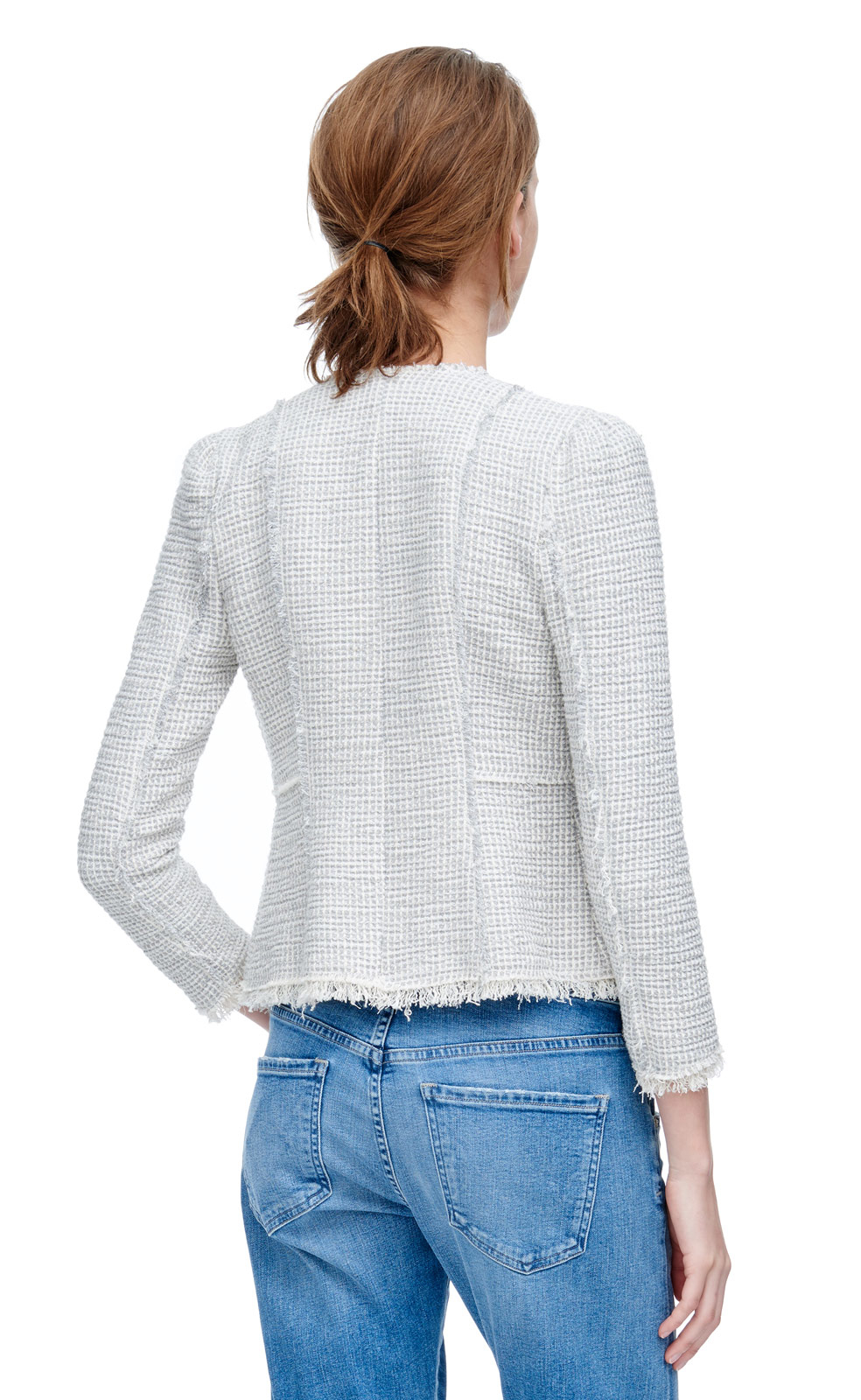 Rebecca taylor Snowflake Tweed Jacket in Gray Lyst