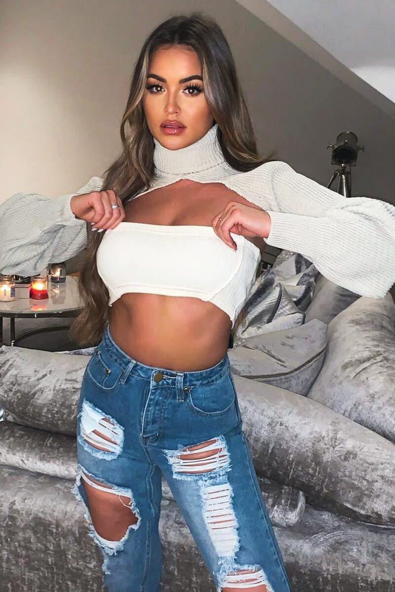 Extreme cut shop out jumper