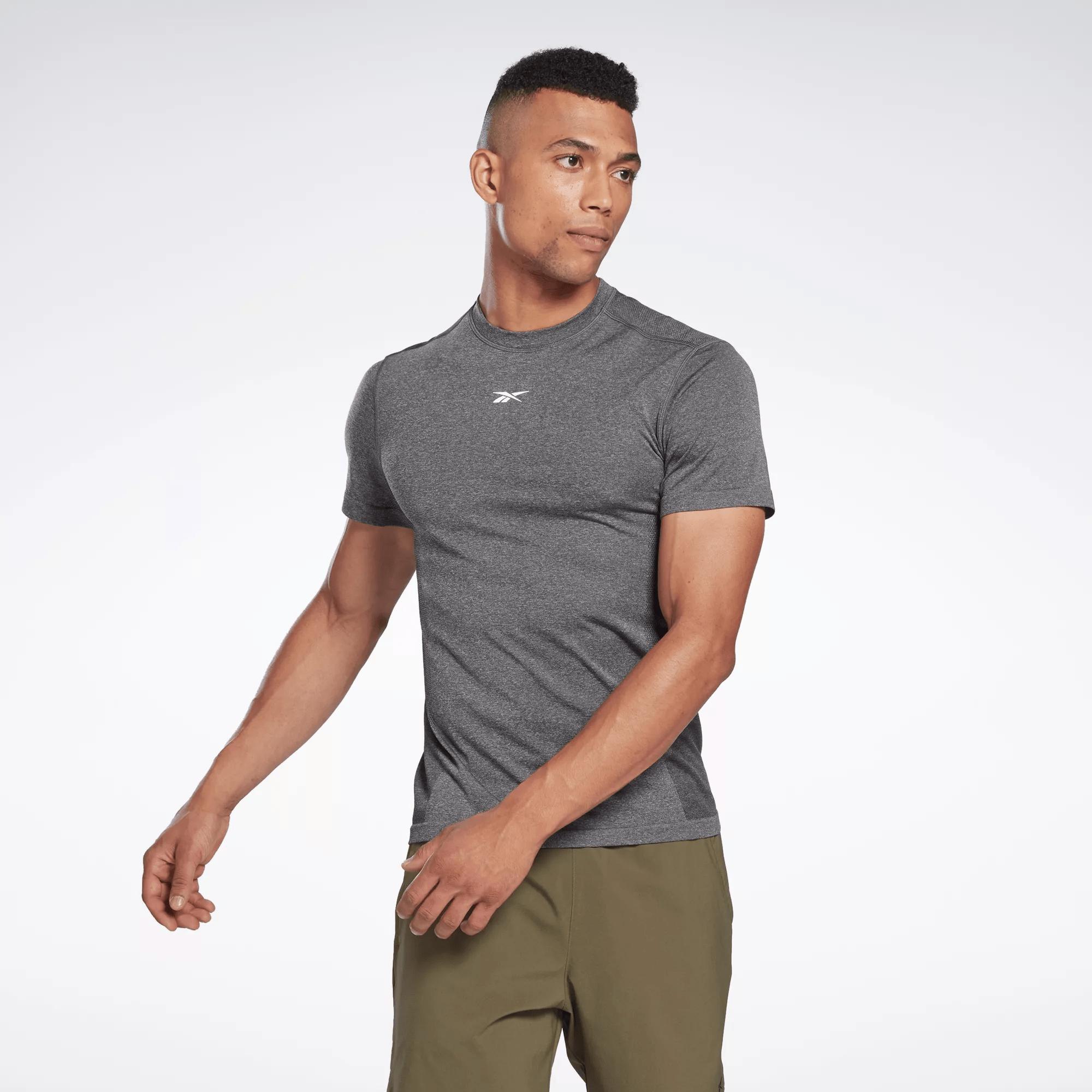 Reebok United By Fitness Myoknit Seamless T-shirt in Gray for Men