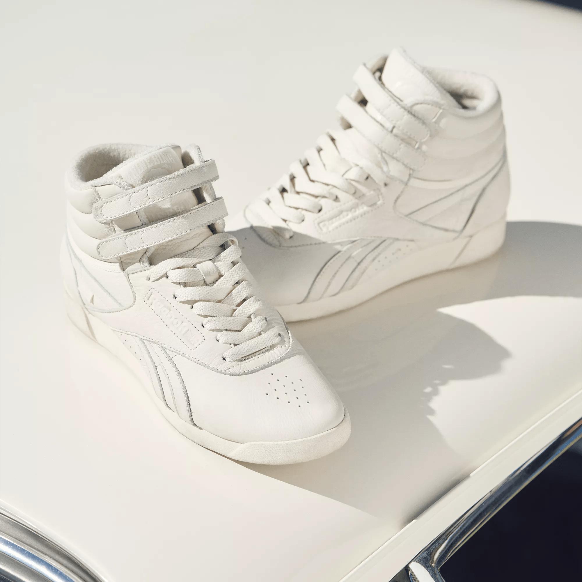 Reebok X Anine Bing Freestyle Hi Shoes in Gray Lyst
