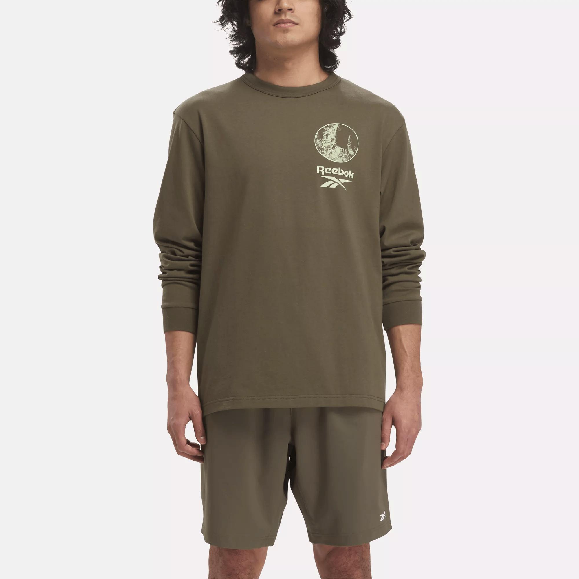 Reebok Classics Adventure Long Sleeve T-shirt in Green | Lyst