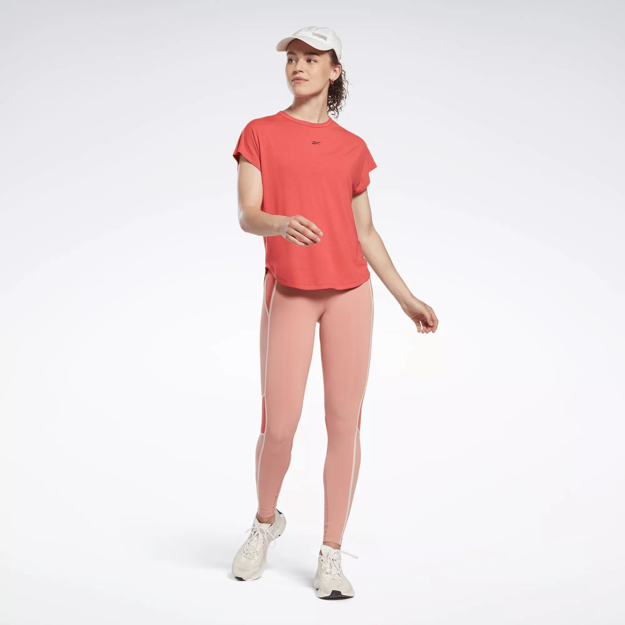 Reebok Lux High-rise Colorblock Leggings in Pink | Lyst