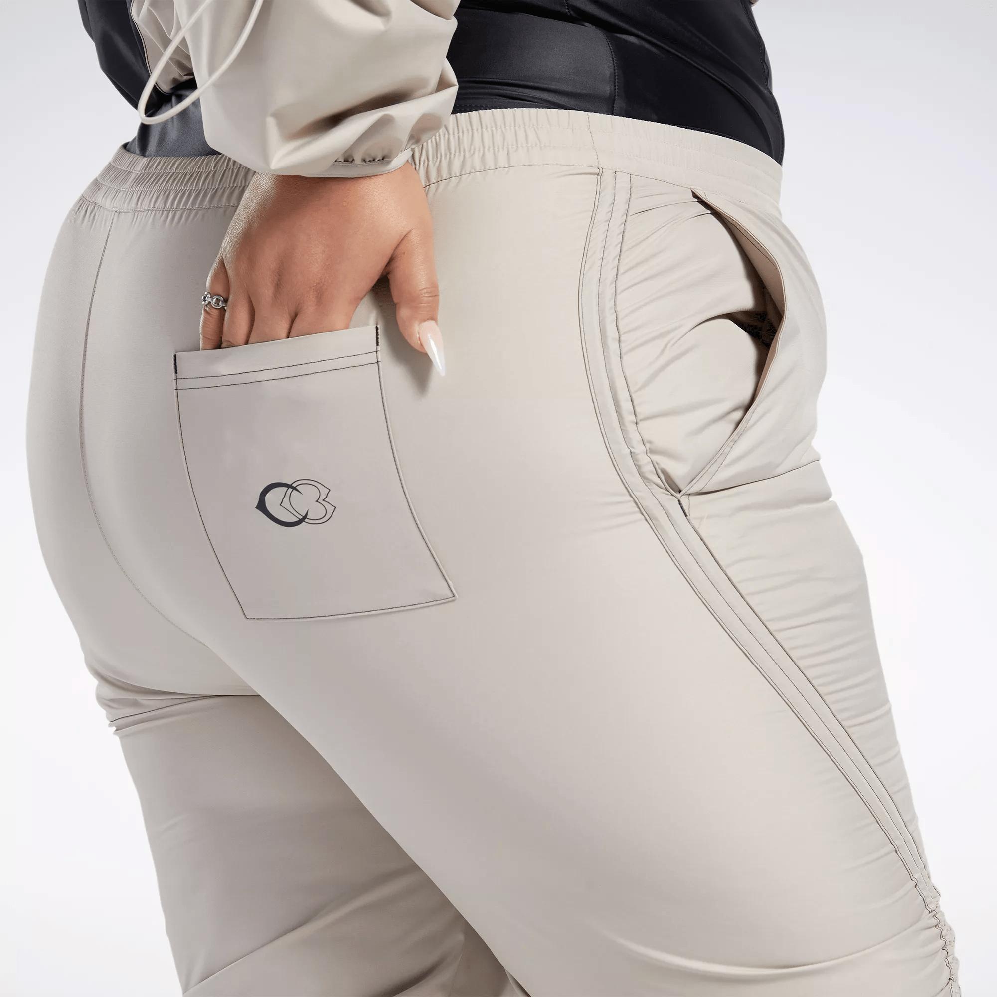 Reebok Cardi B Woven Pants (plus Size) in Gray