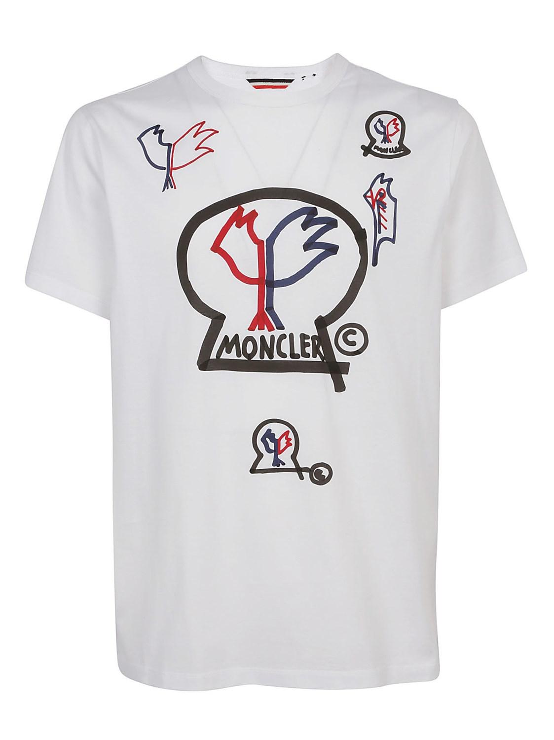 Moncler Cotton 1952 Logo T-shirt in White for Men - Lyst