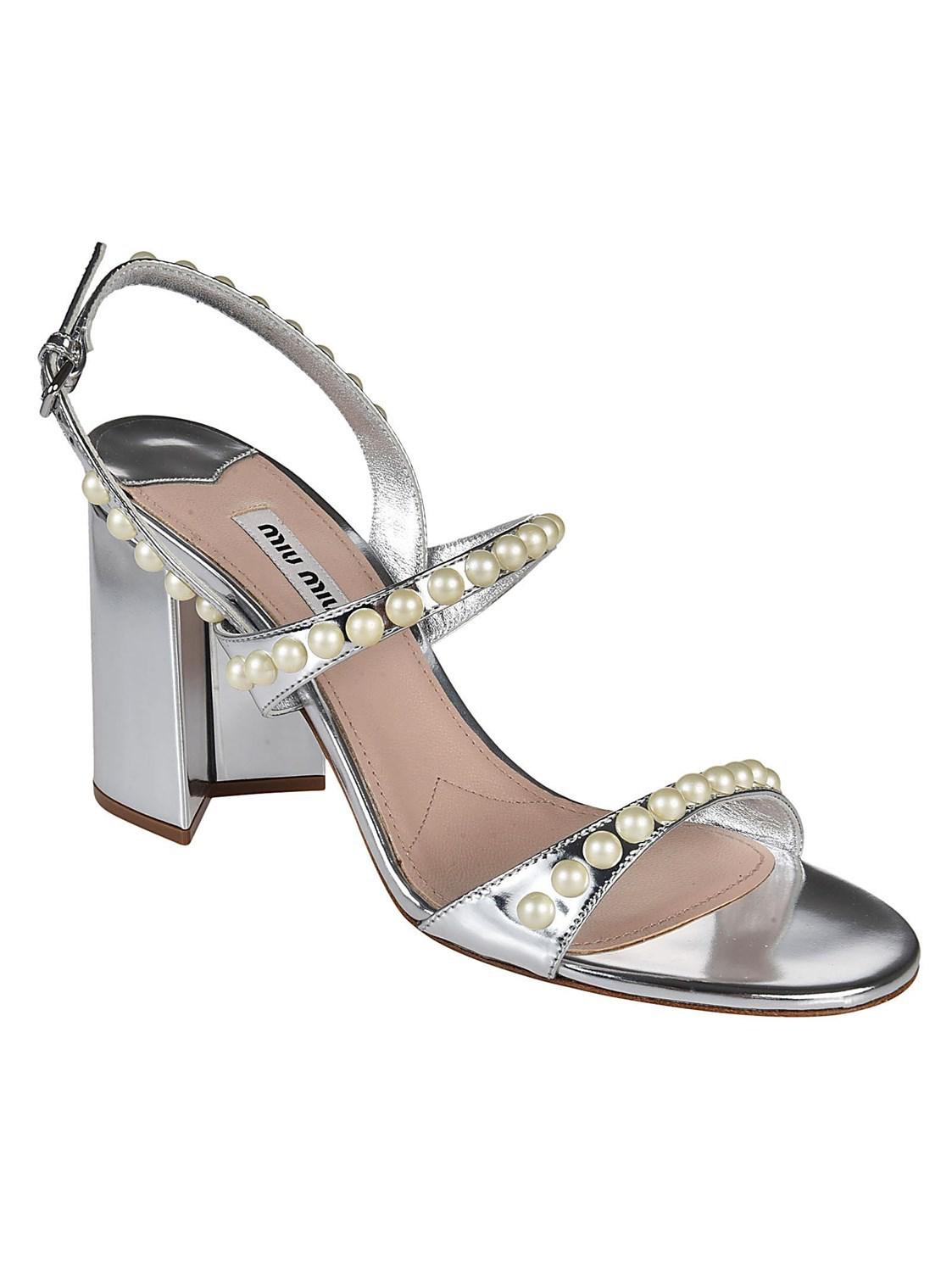 miu miu pearl sandals